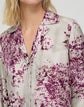 Petite Spotted Glaze Print Silk Twill Collared Blouse