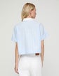 Striped Cotton Montauk Cropped Shirt