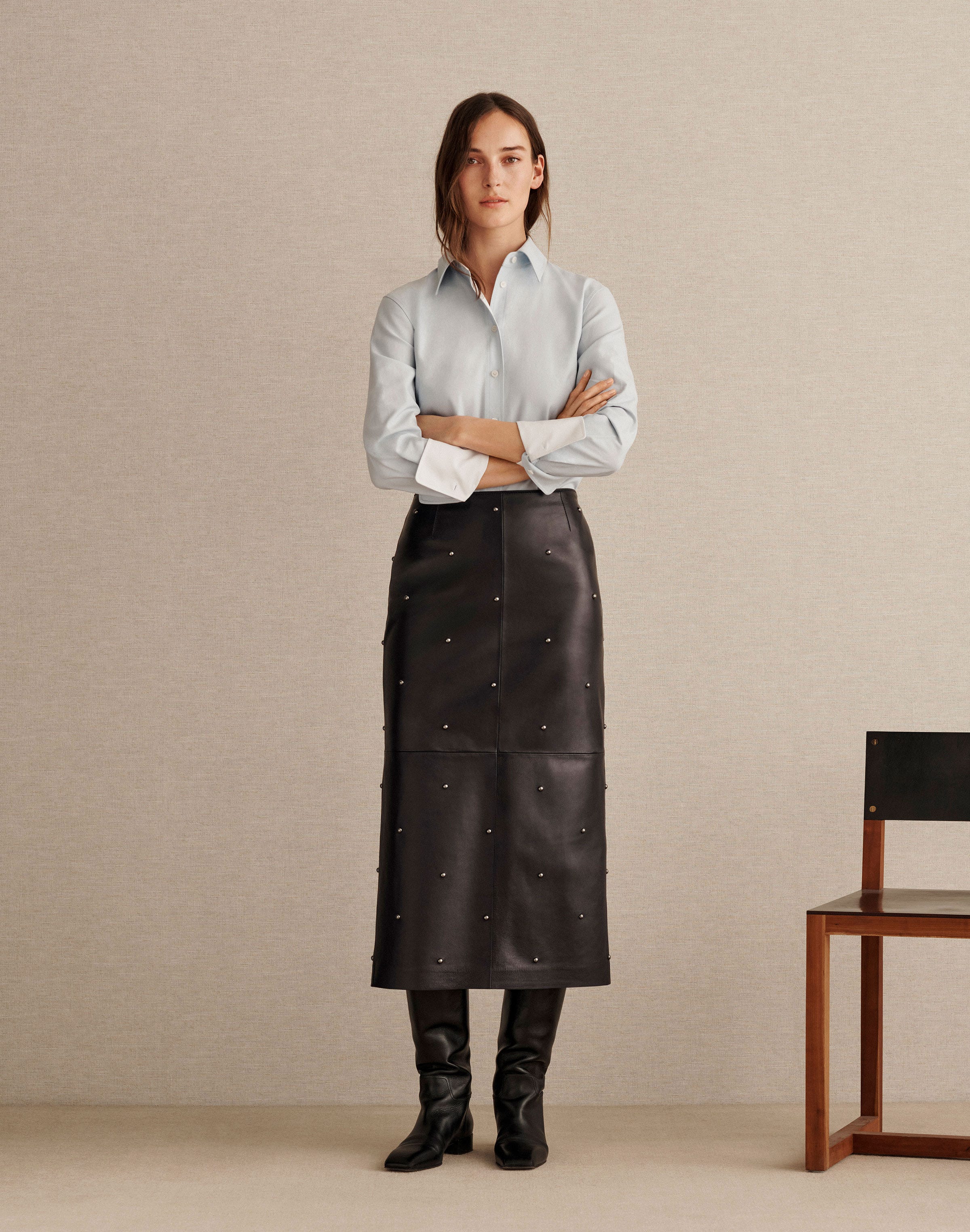 Petite Cotton Oxford Fitted Shirt