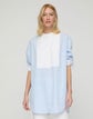 Striped Cotton Oversized Wainscott Tunic Shirt
