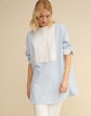 Striped Cotton Oversized Wainscott Tunic Shirt
