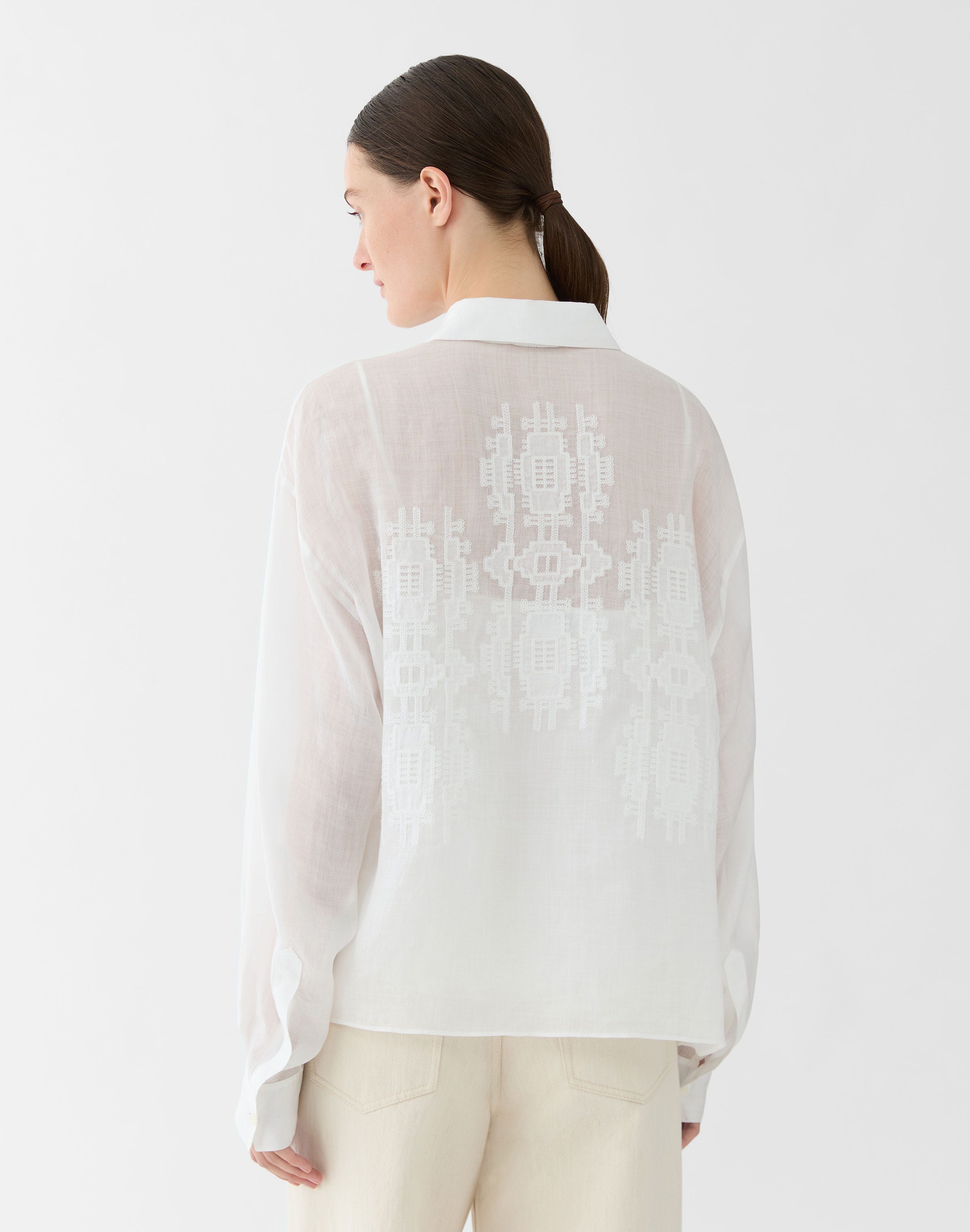 Gemma Cloth Voile Embroidered Blouse