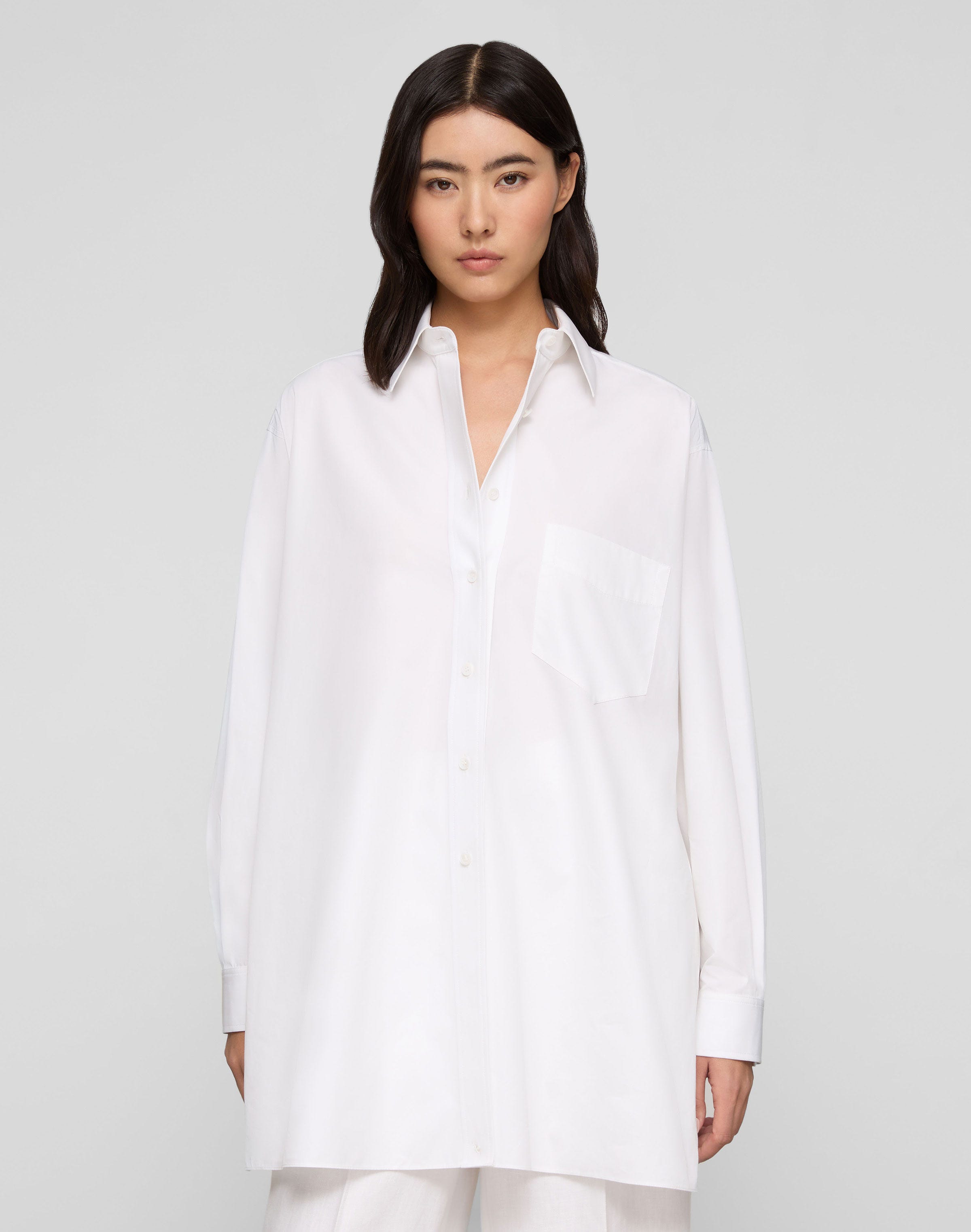 Organic Cotton Poplin Convertible Wrap Blouse
