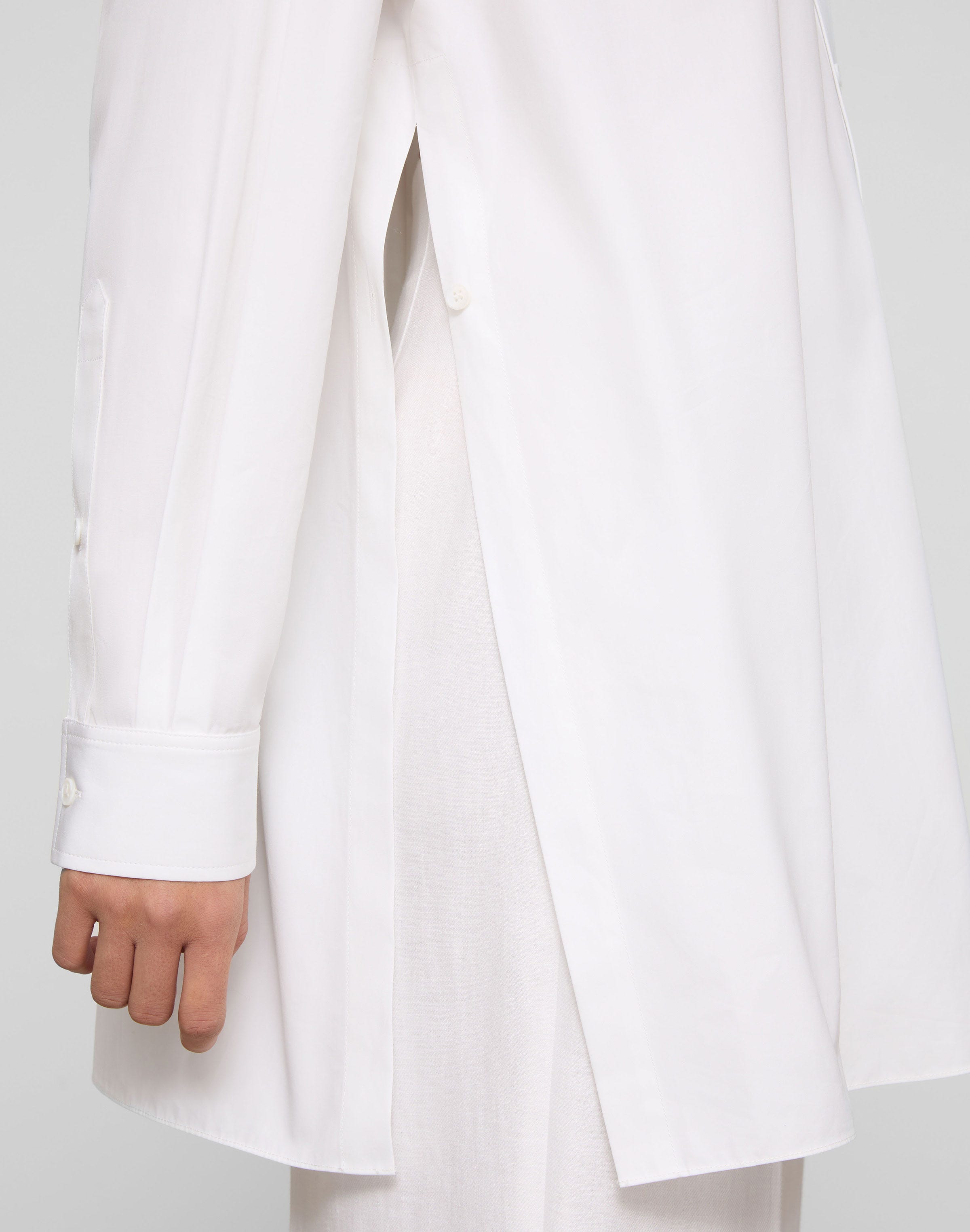 Organic Cotton Poplin Convertible Wrap Blouse