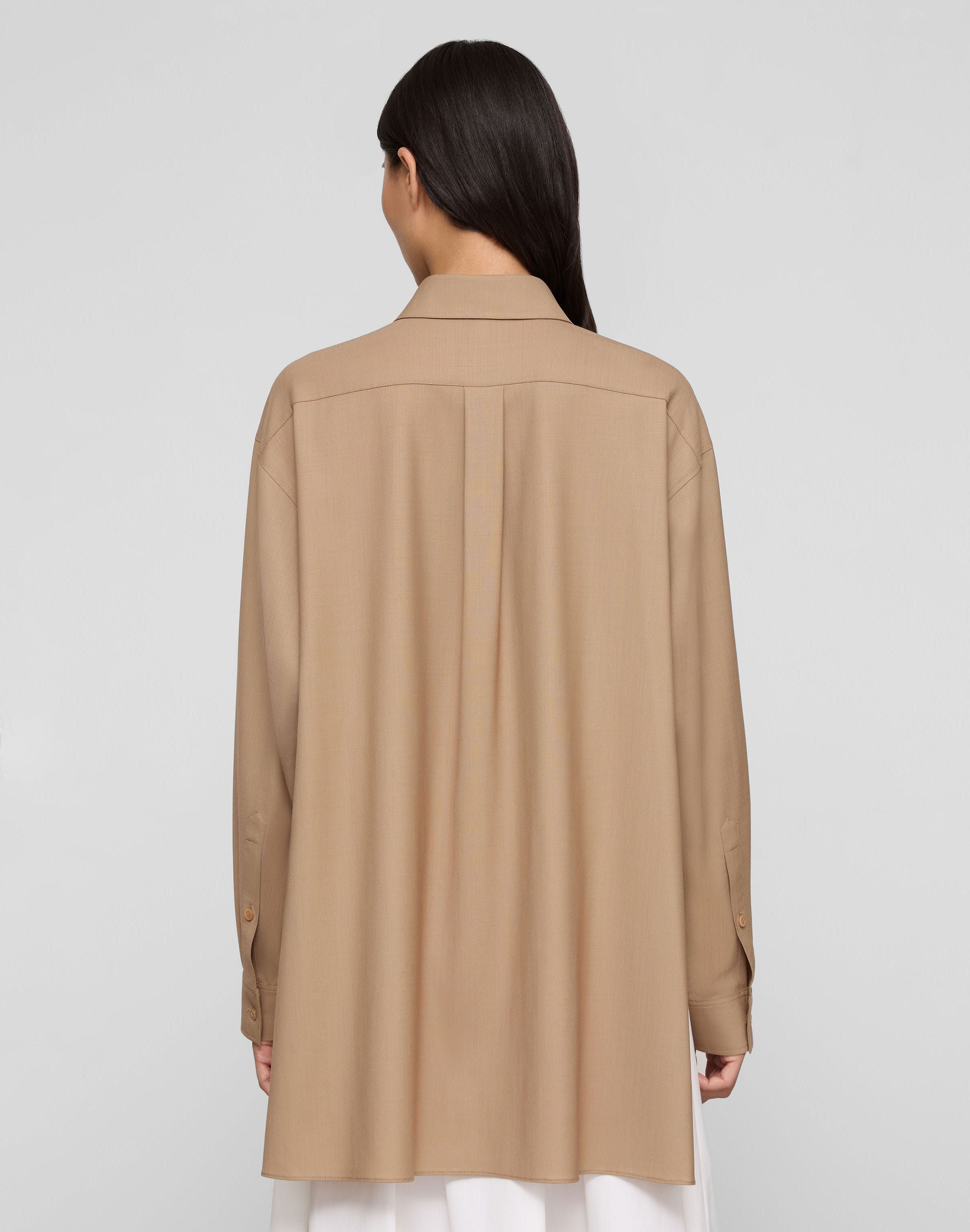 Tropical Wool Convertible Wrap Blouse