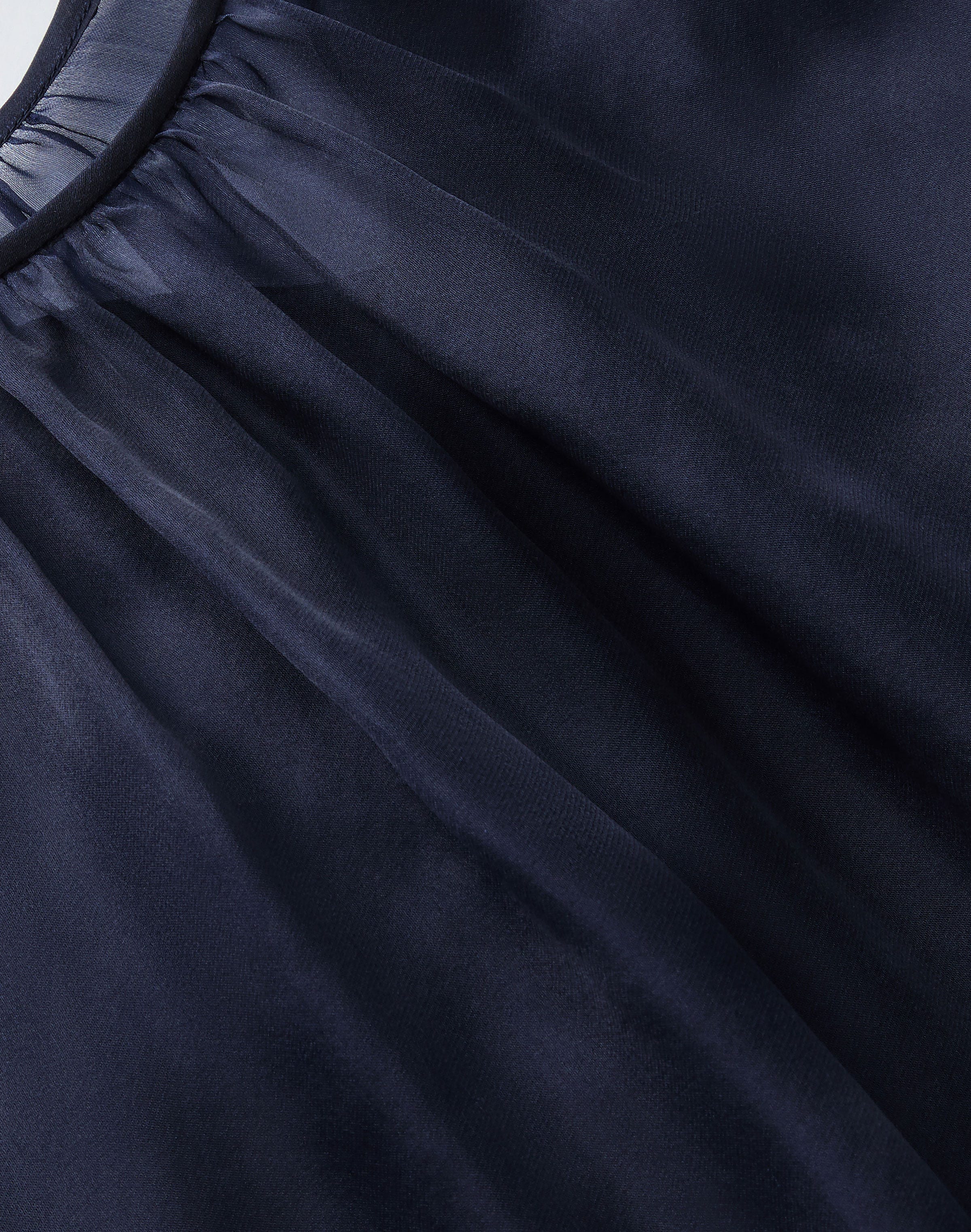 Organza Silk Blouson Sleeve Oversized Blouse