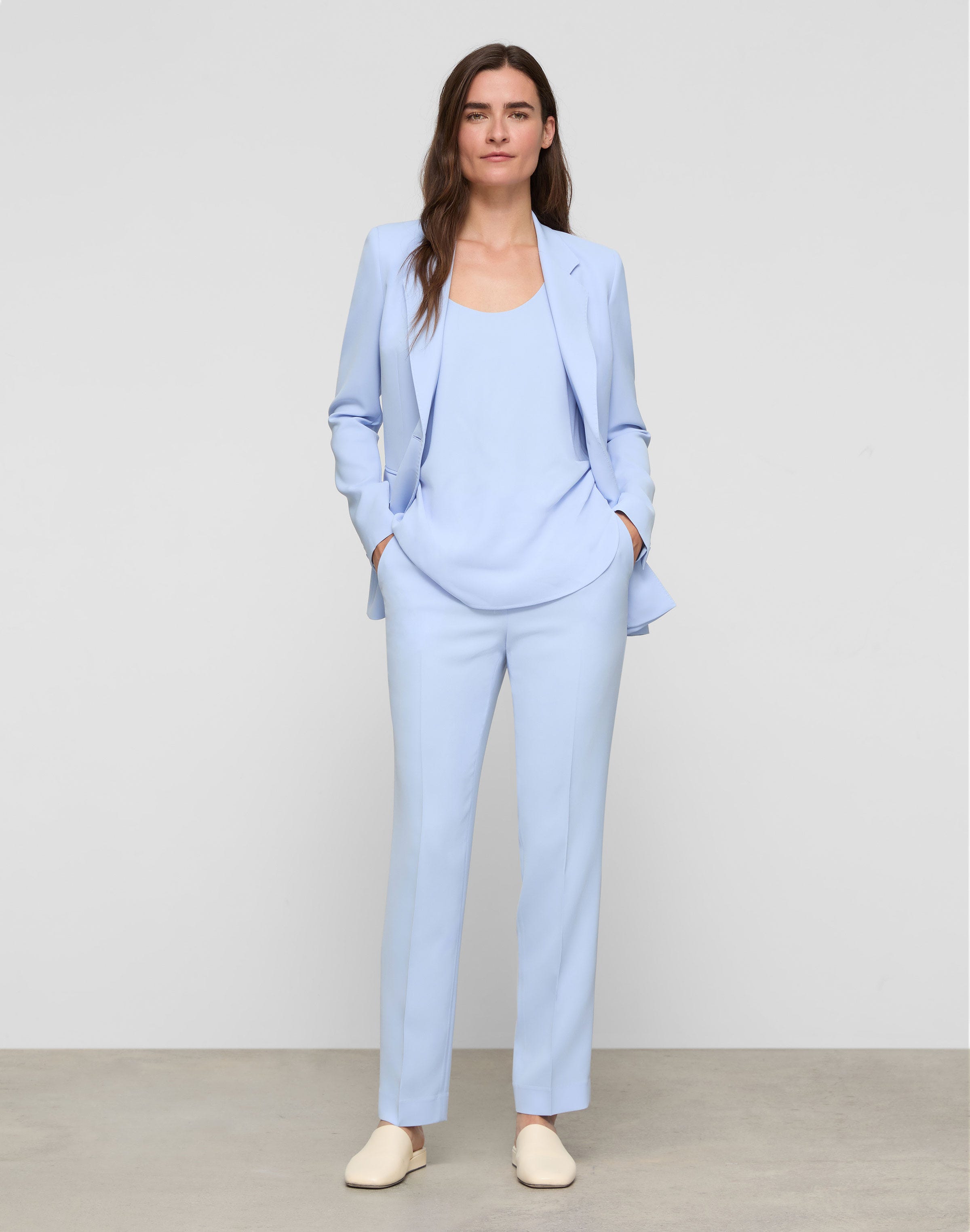 Responsible Finesse Crepe Sleeveless Blouse
