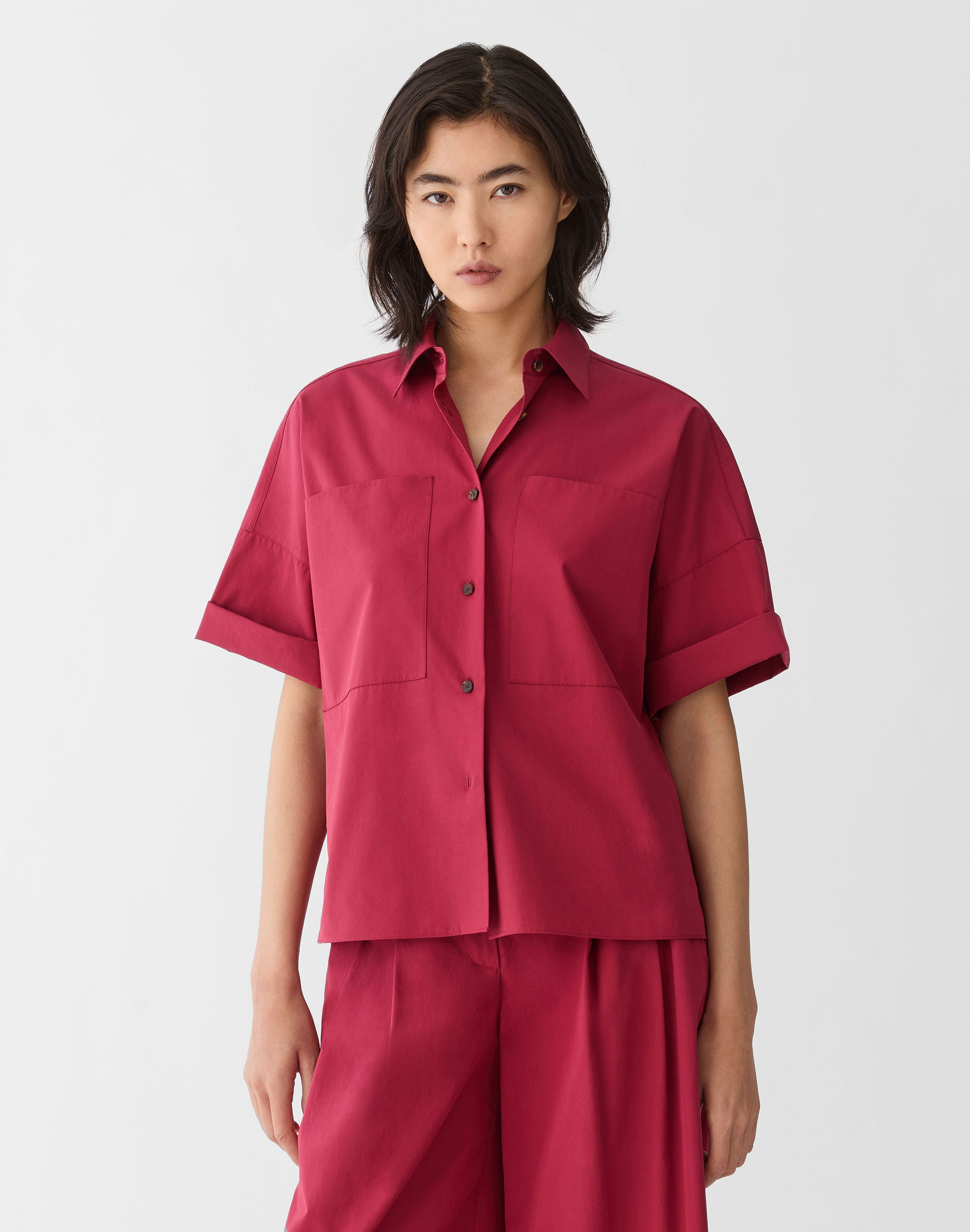 Organic Cotton Poplin Patch Pocket Shirt