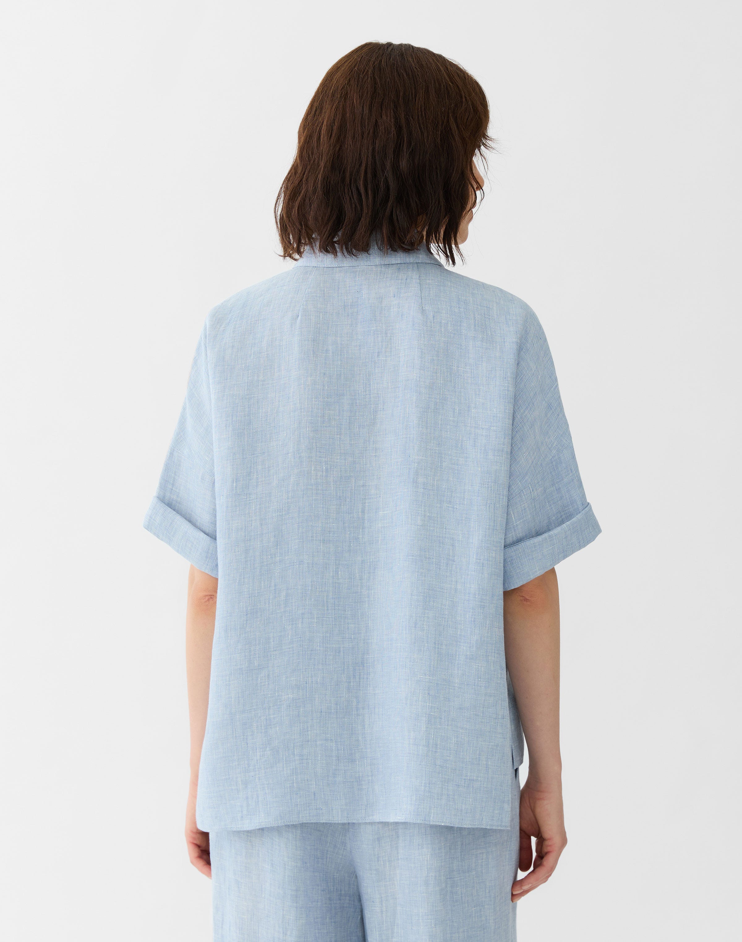 Linen Twill Mélange Patch Pocket Shirt