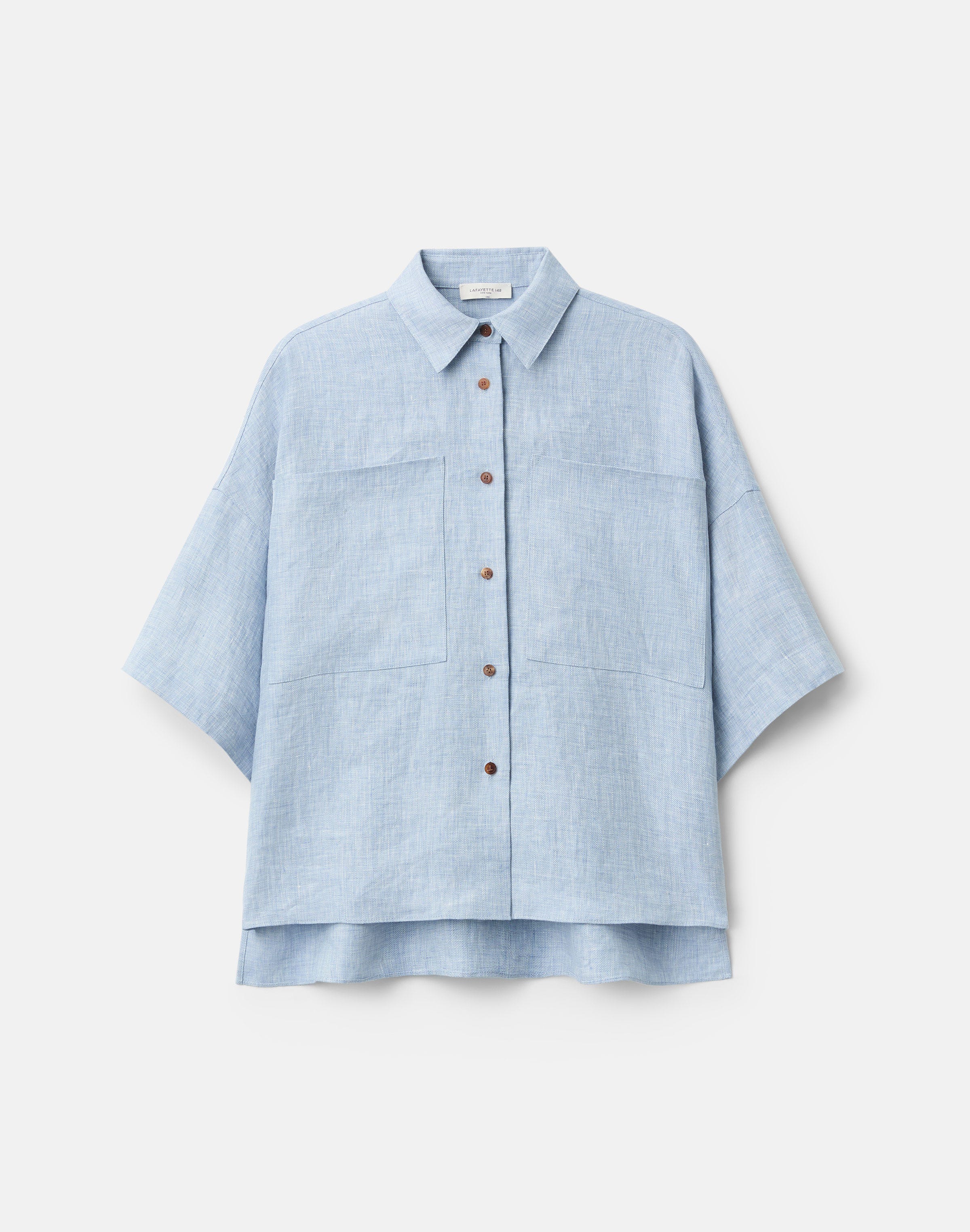 Linen Twill Mélange Patch Pocket Shirt