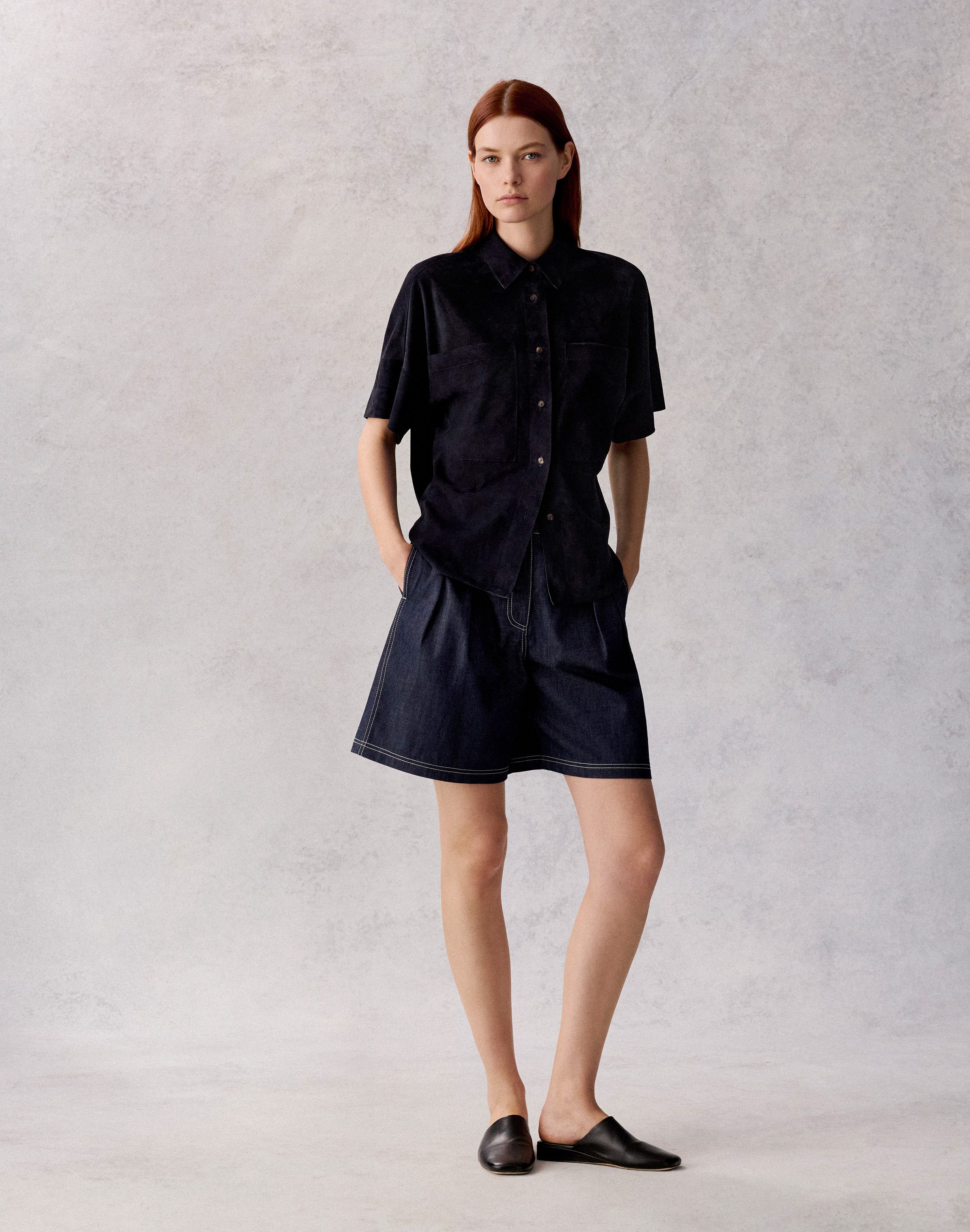 Suede Patch Pocket Shirt