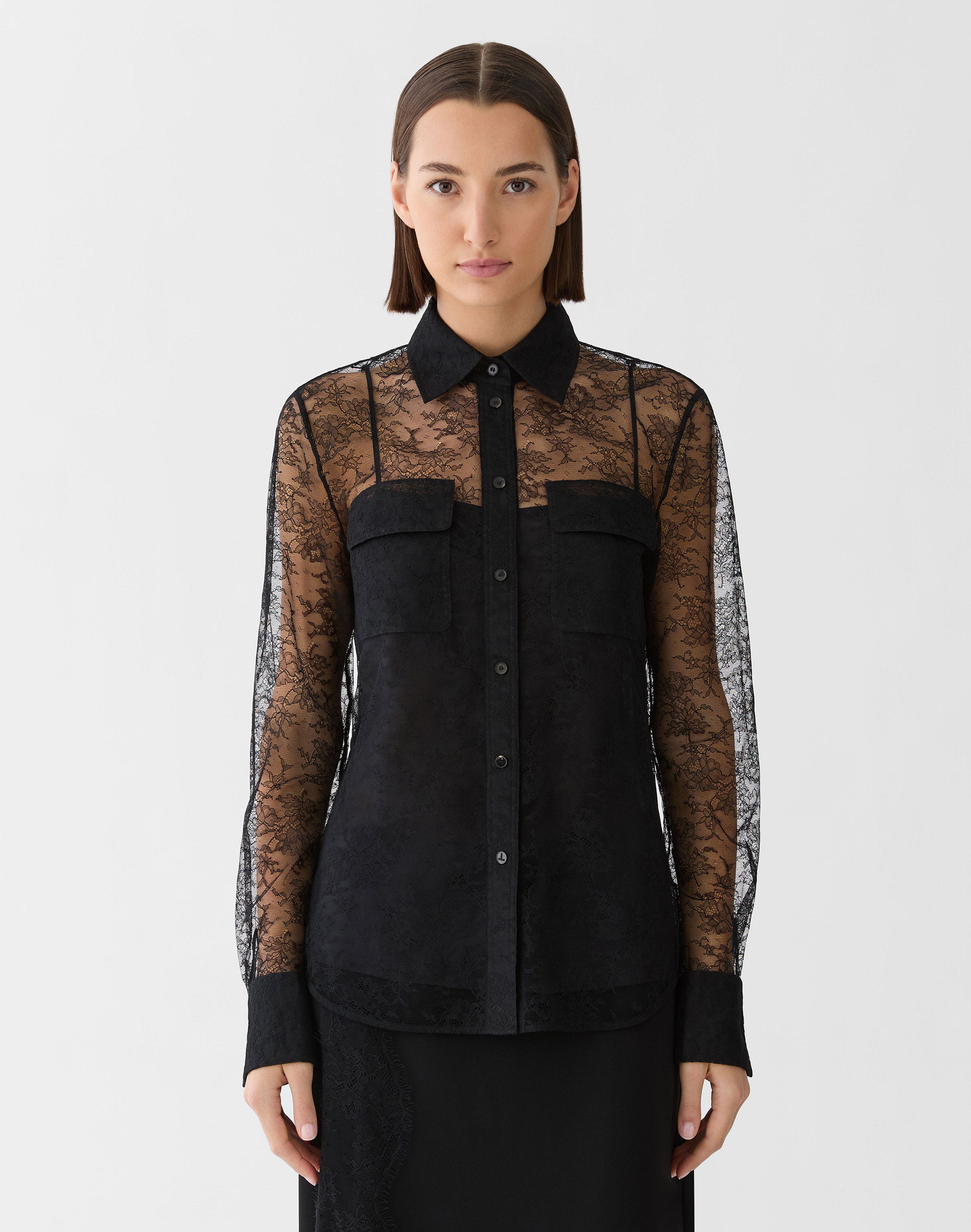 Chantilly Lace Long Sleeve Blouse