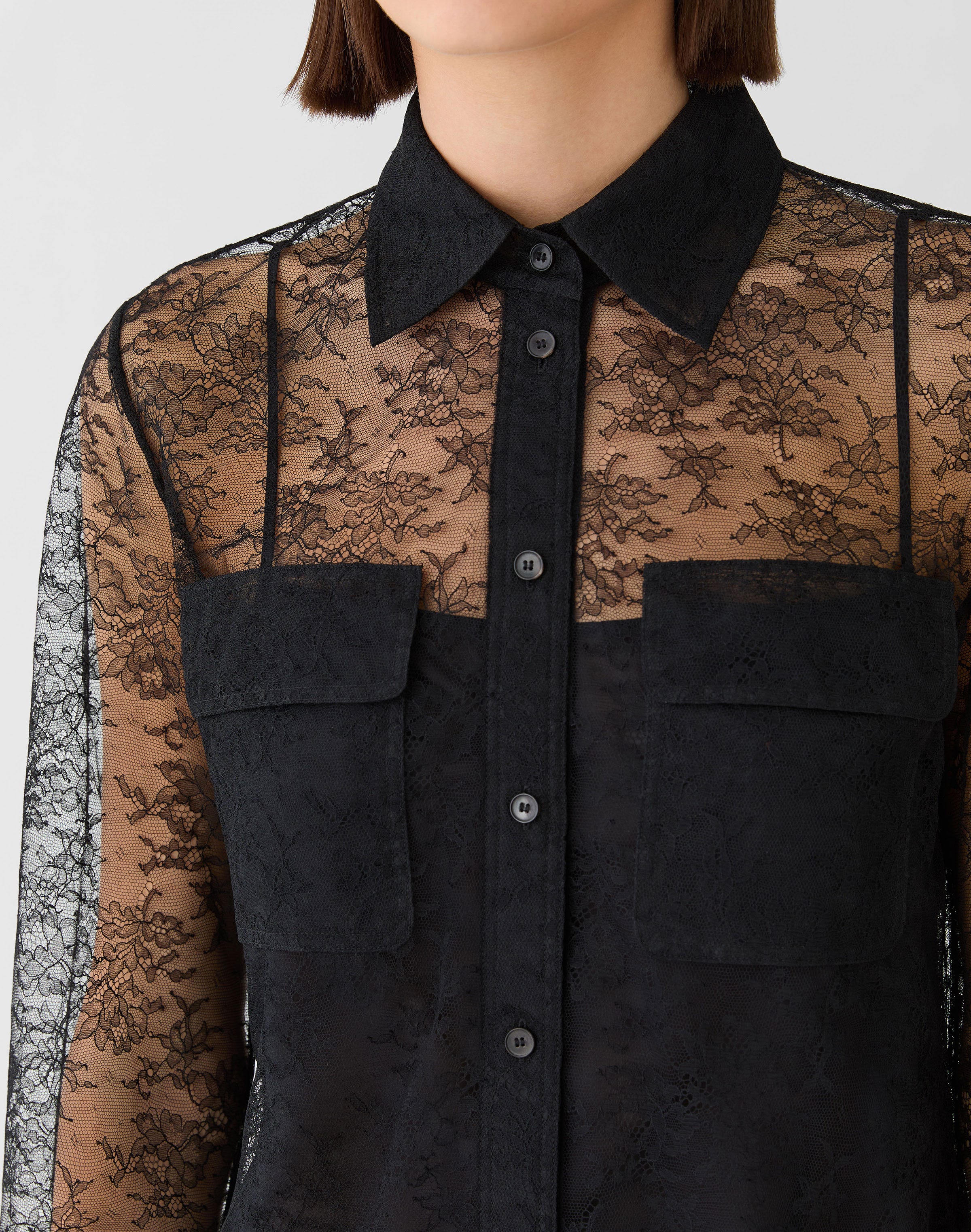 Chantilly Lace Long Sleeve Blouse