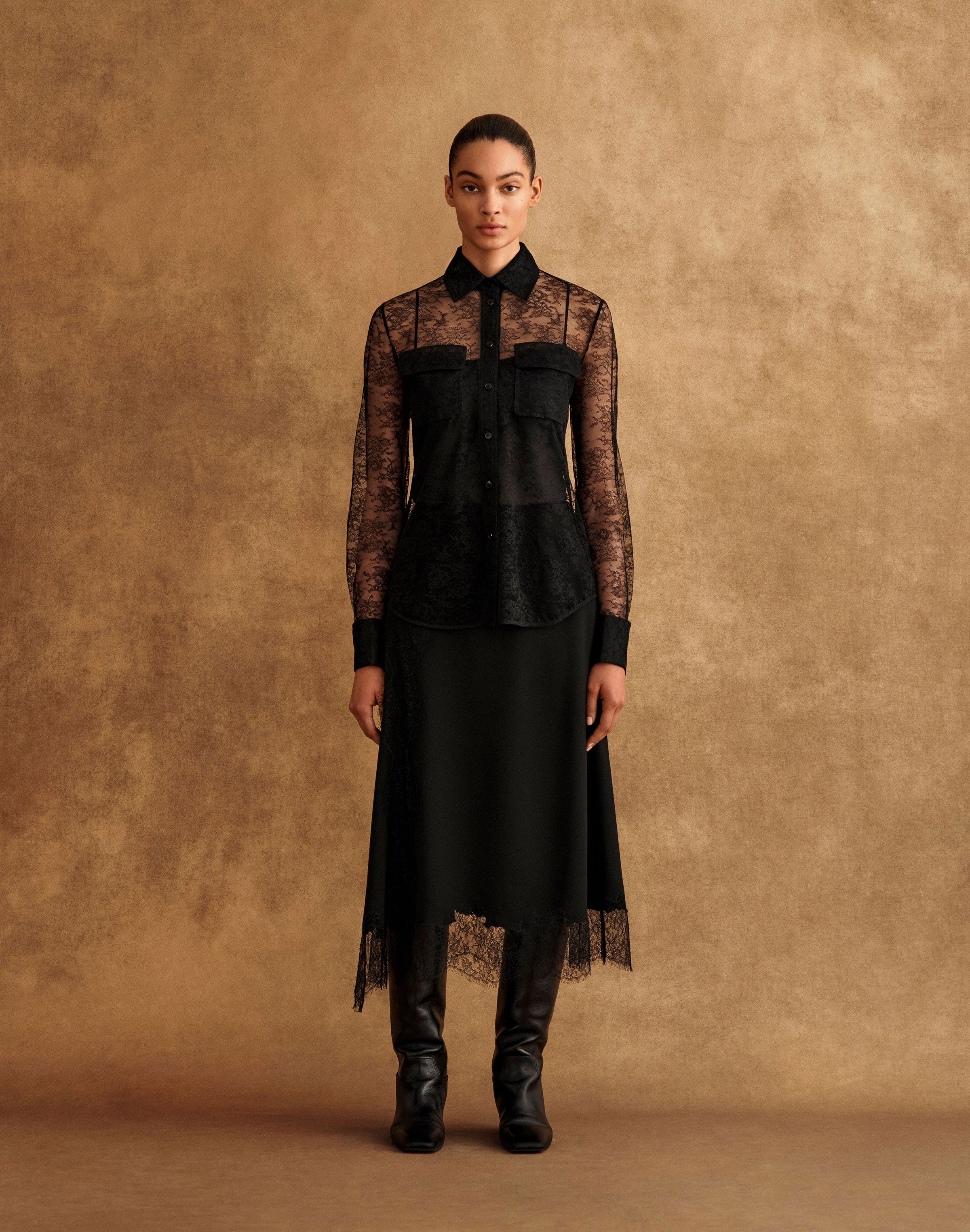 Chantilly Lace Long Sleeve Blouse