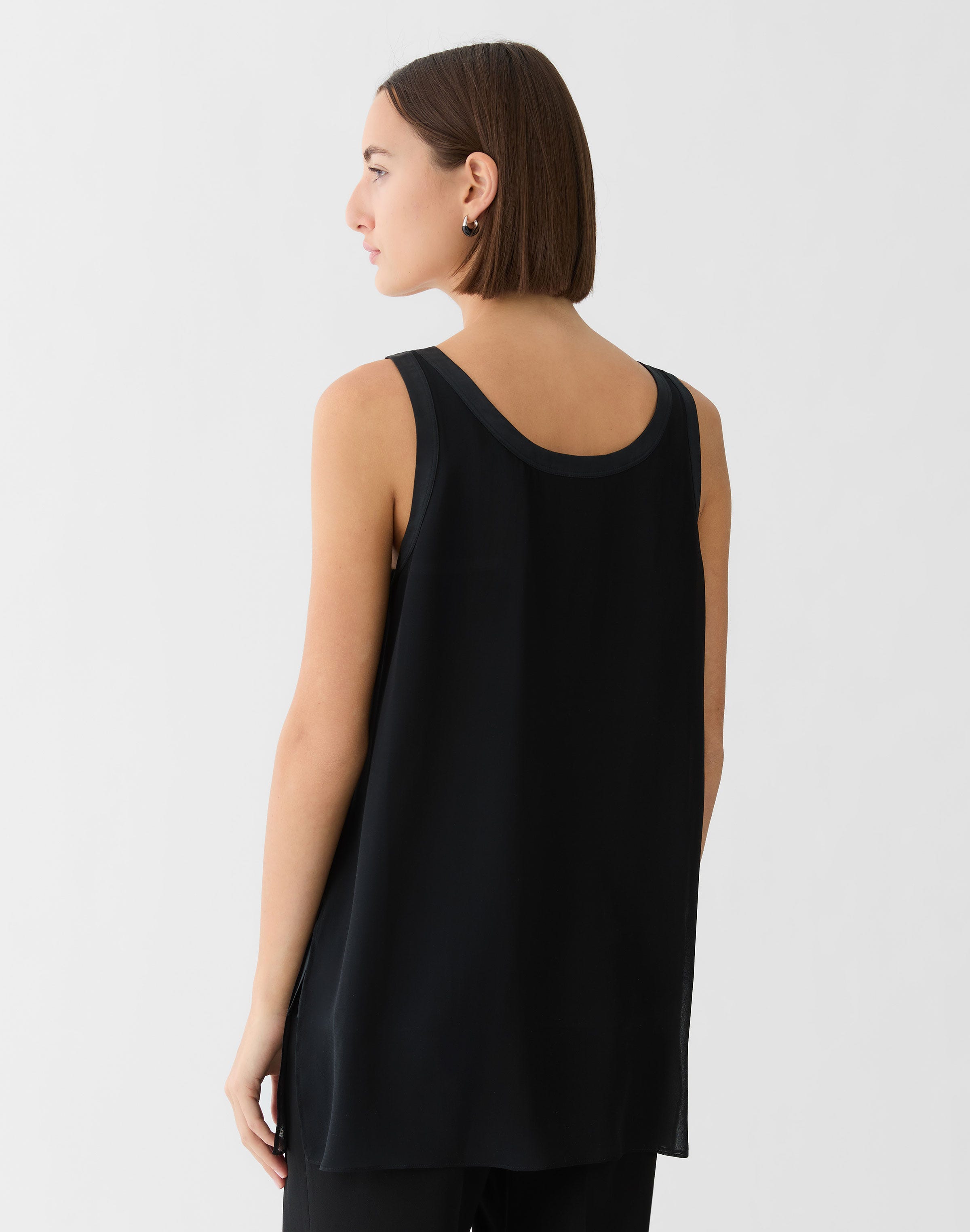Silk Charmeuse & Chiffon Reversible Tank
