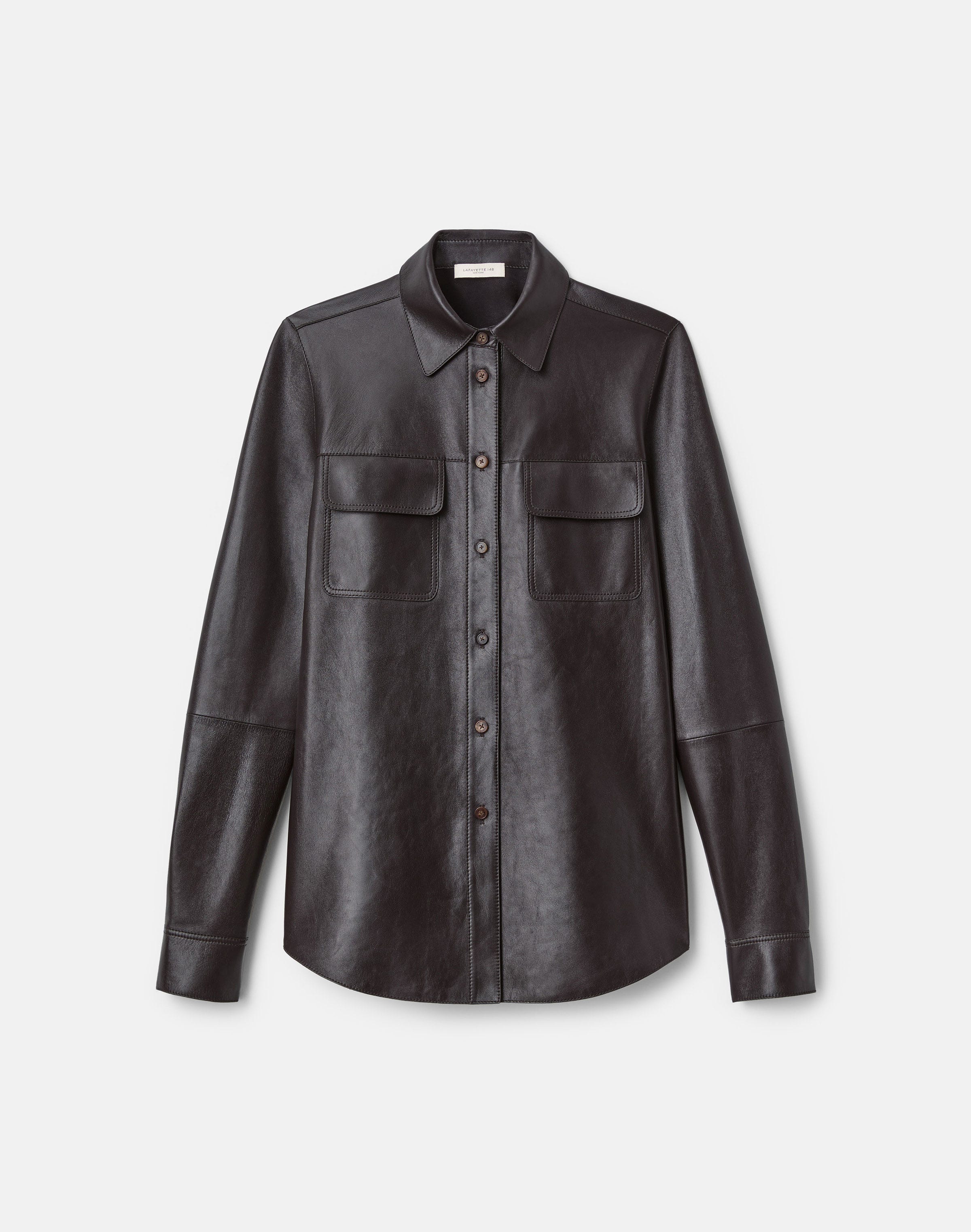 Nappa Leather Flap Pocket Shirt