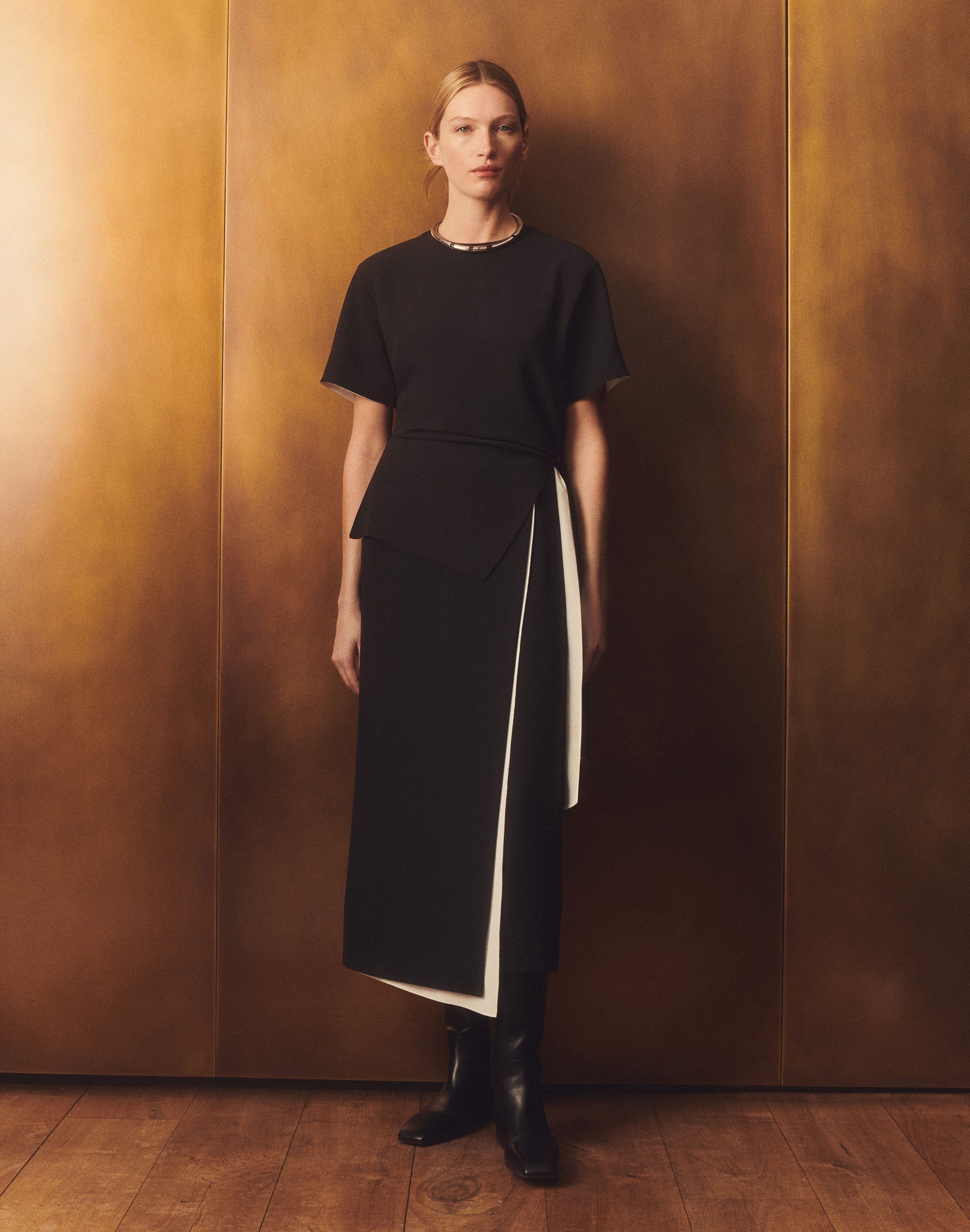 Responsible Finesse Crepe Reversible Side Tie Blouse