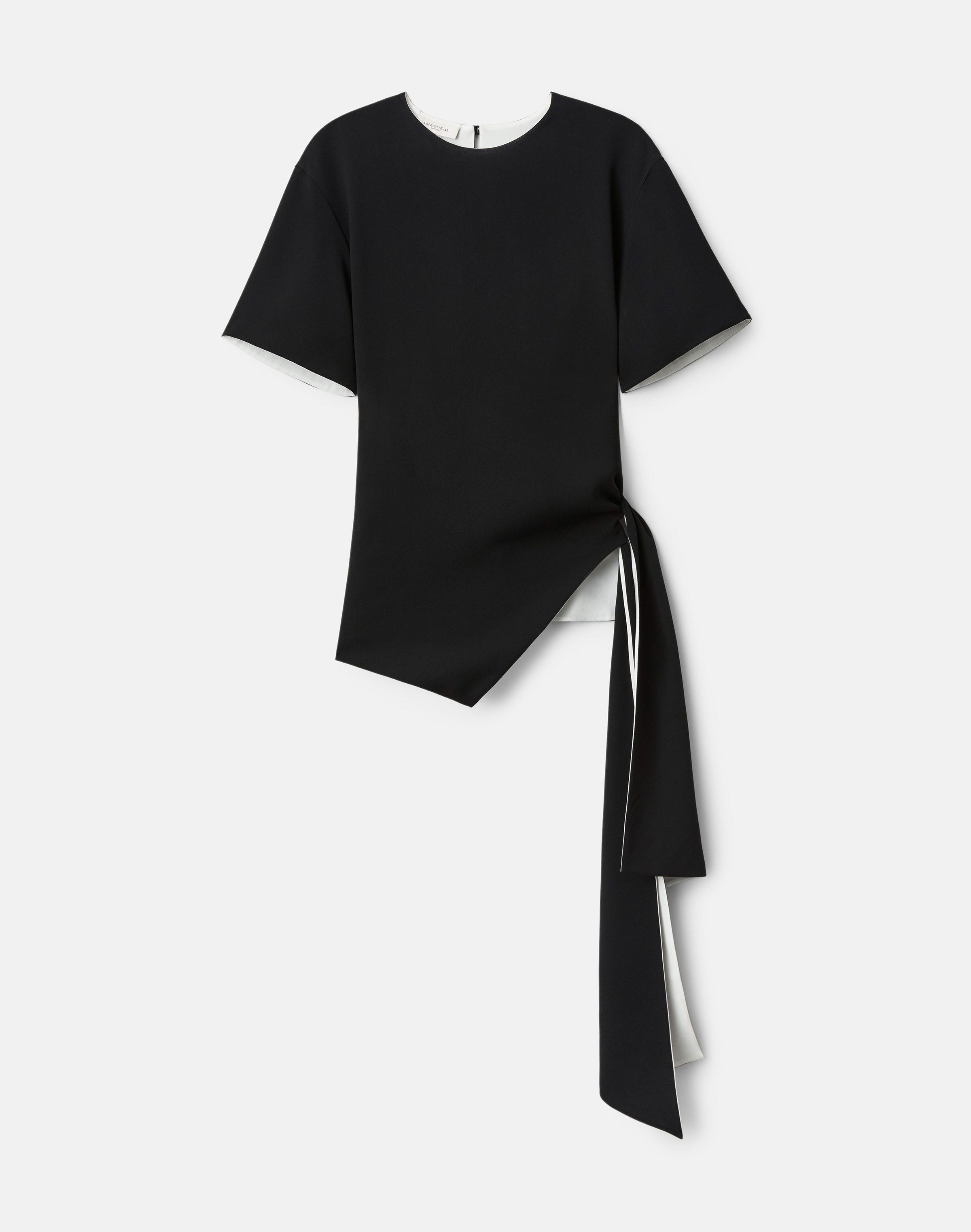 Responsible Finesse Crepe Reversible Side Tie Blouse