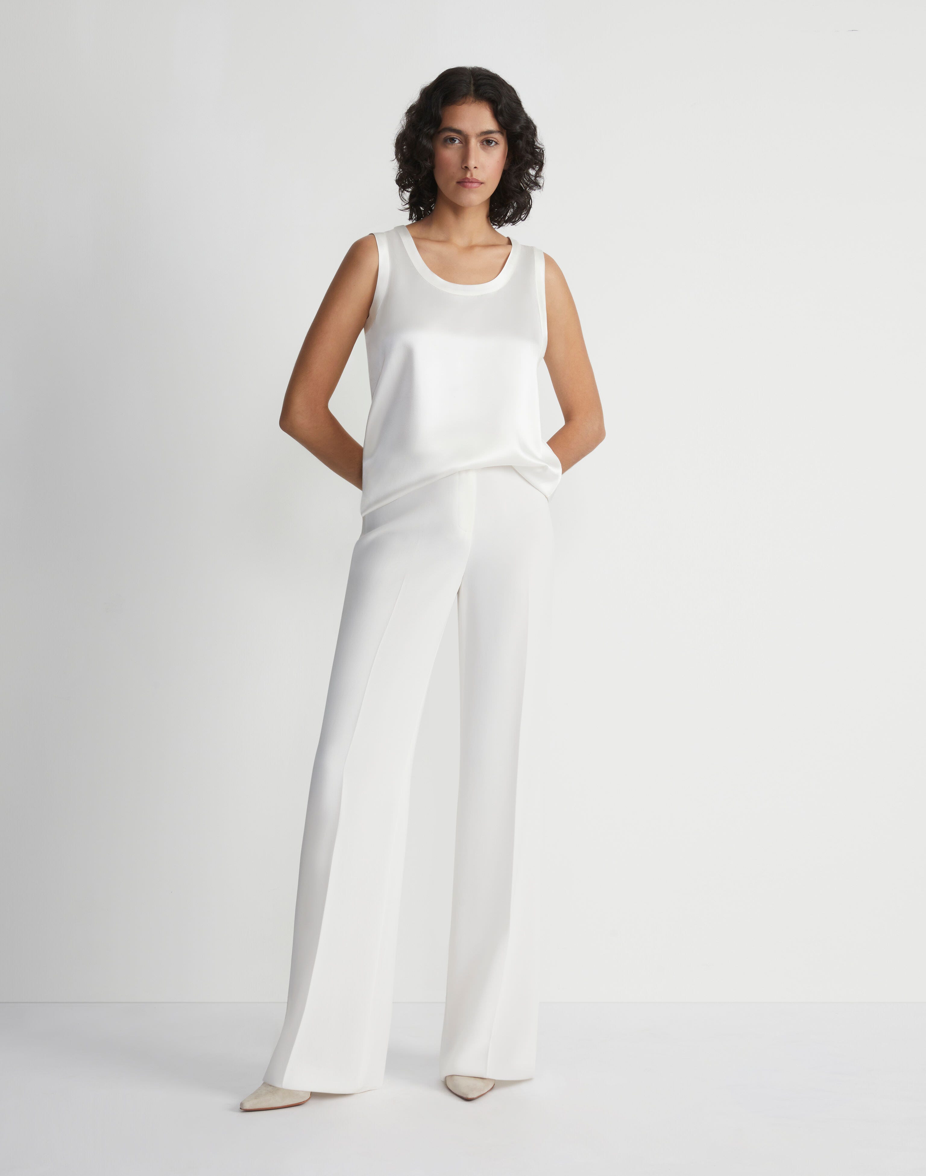 Plus-Size Silk Charmeuse Perla Blouse