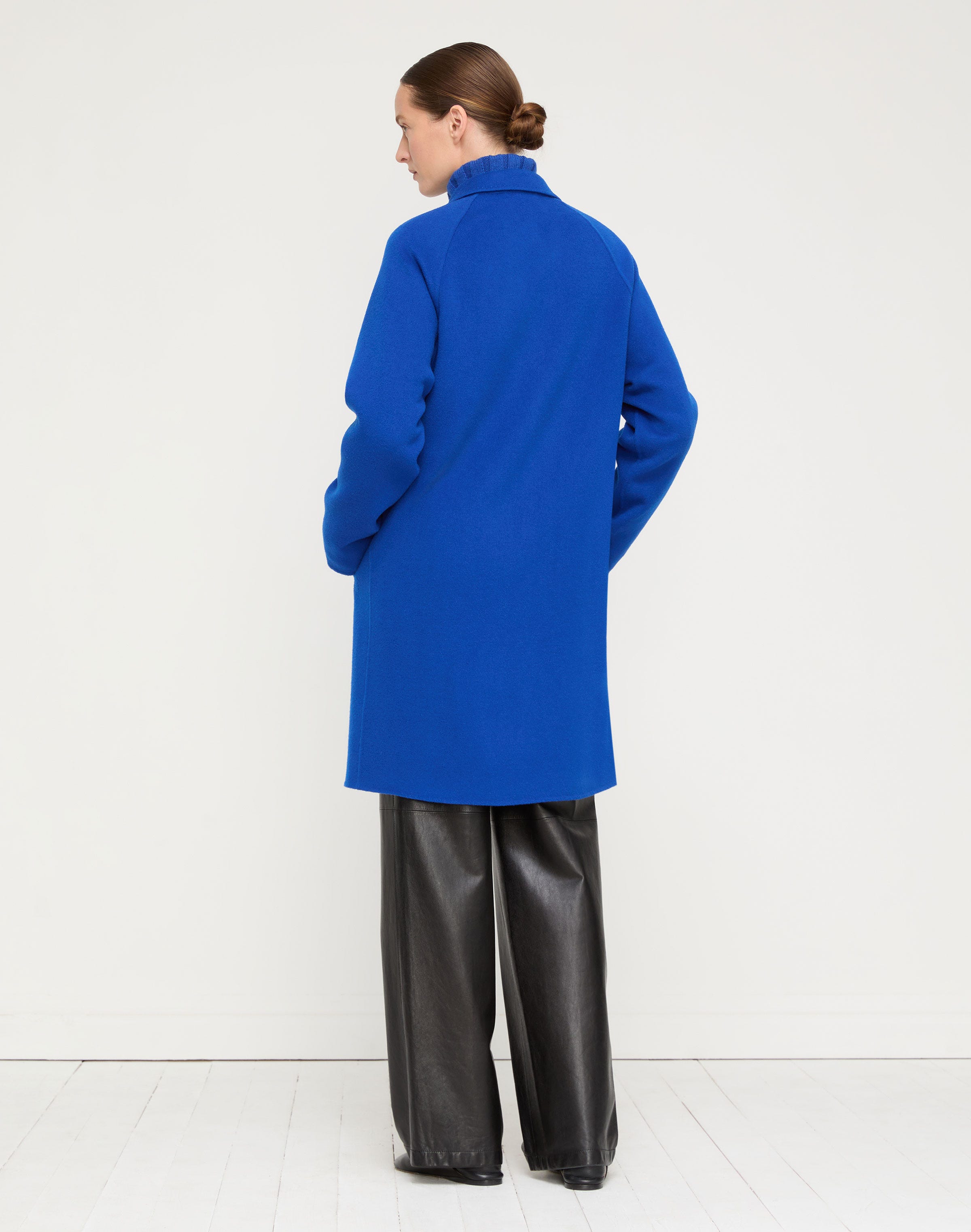 Wool-Cashmere Double Face Two Button Car Coat
