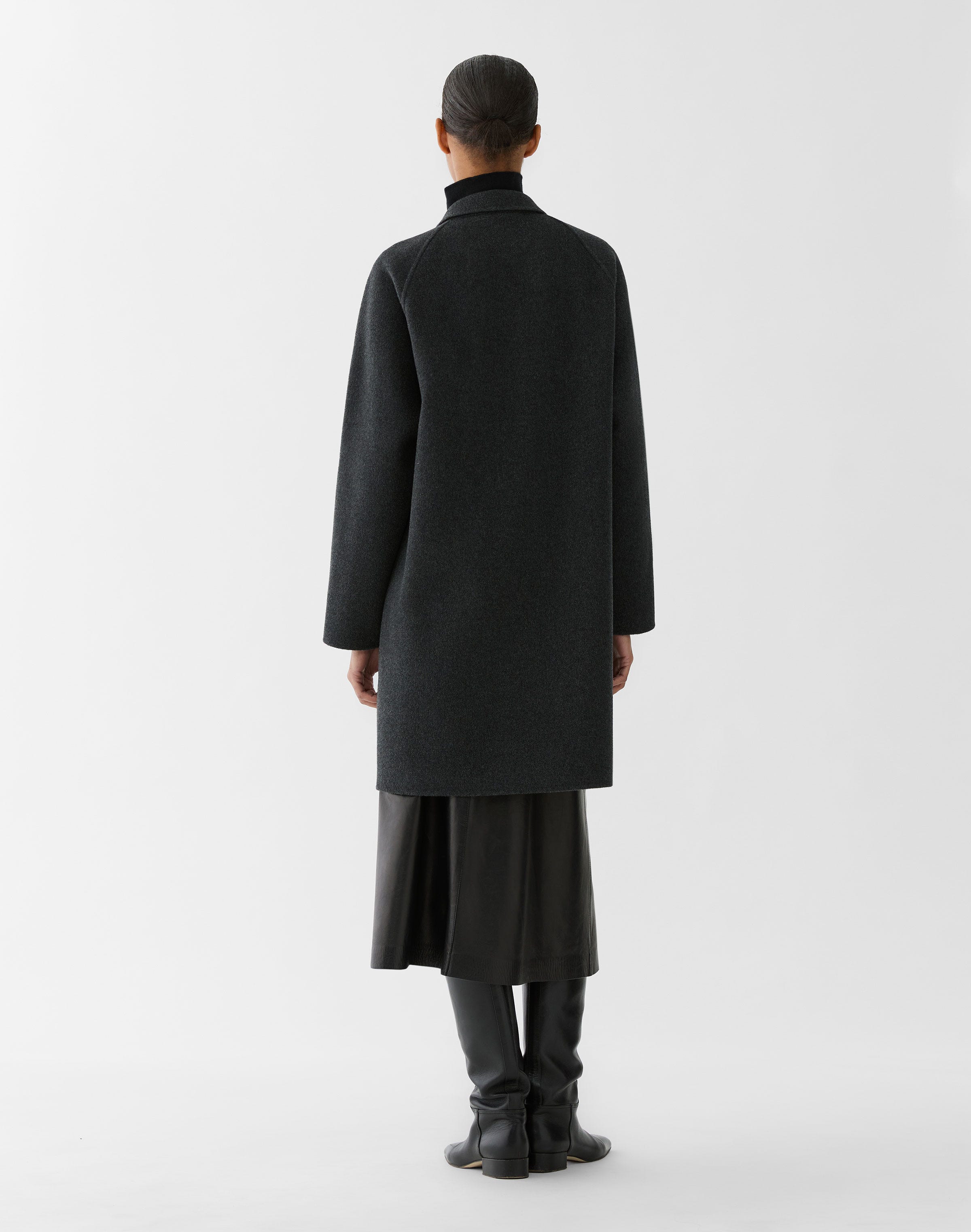 Plus-Size Cashmere Double Face Car Coat