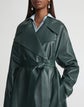 Nappa Lambskin Leather Trench Coat