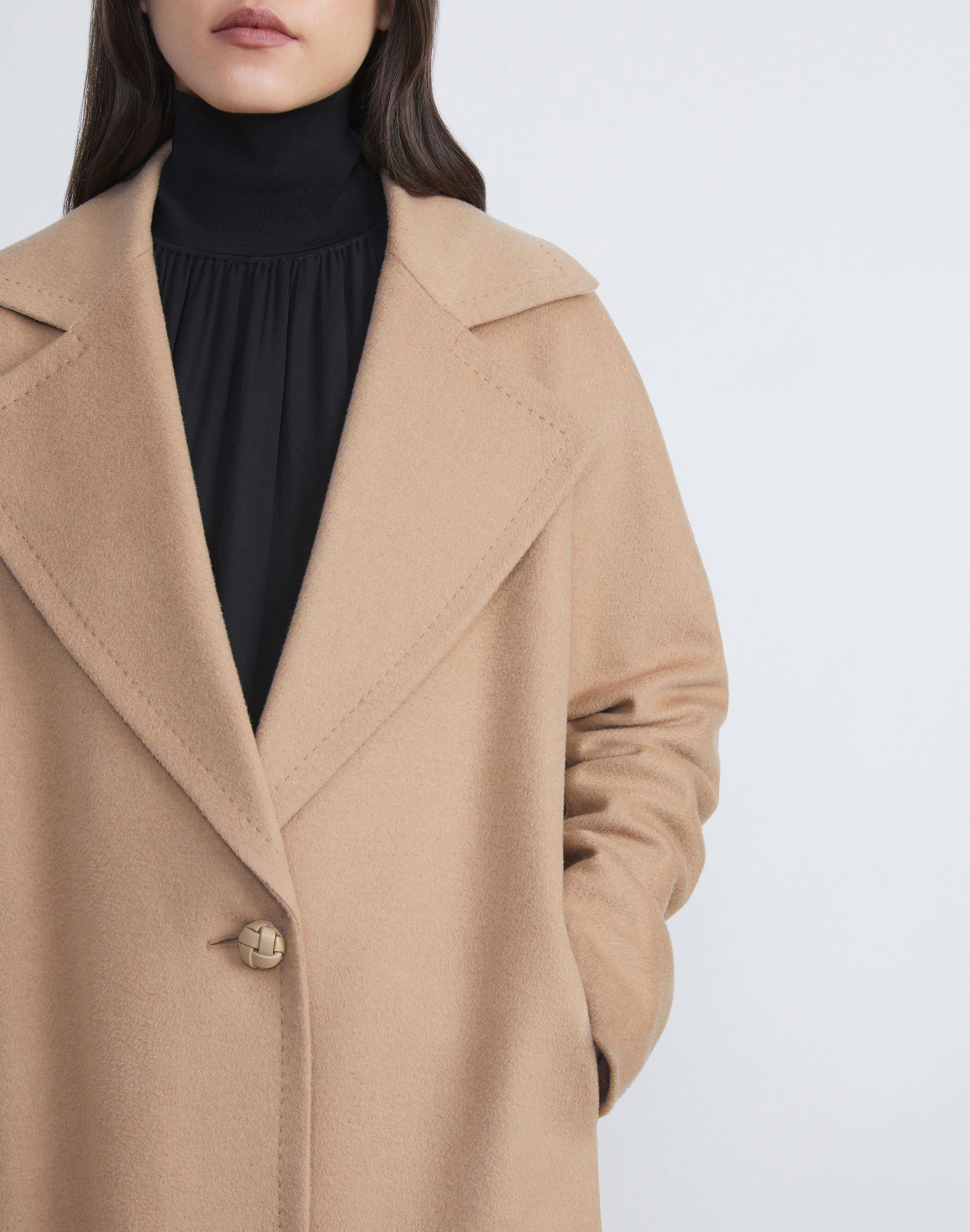 Plus-Size Camel Hair Coat