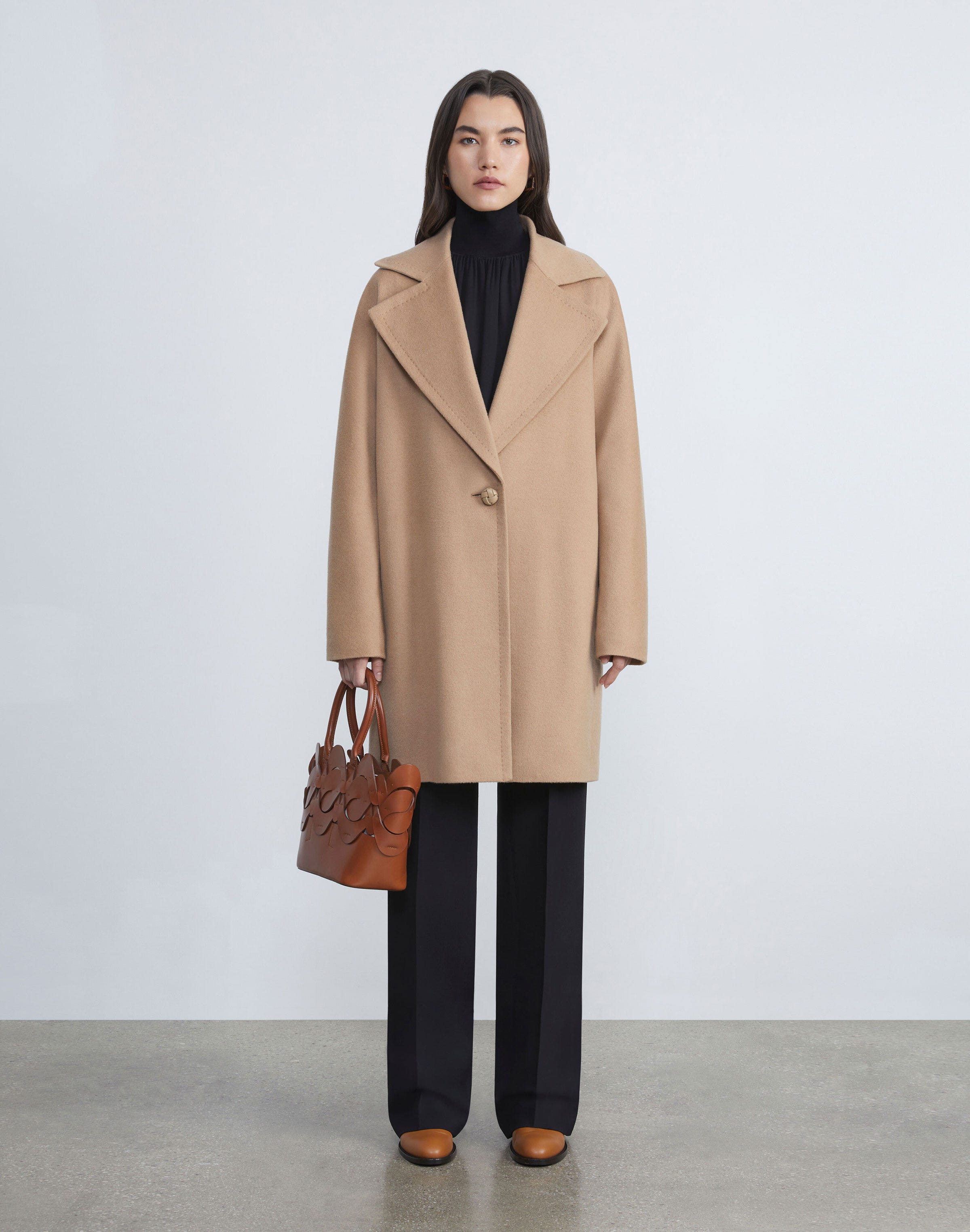 Plus-Size Camel Hair Coat