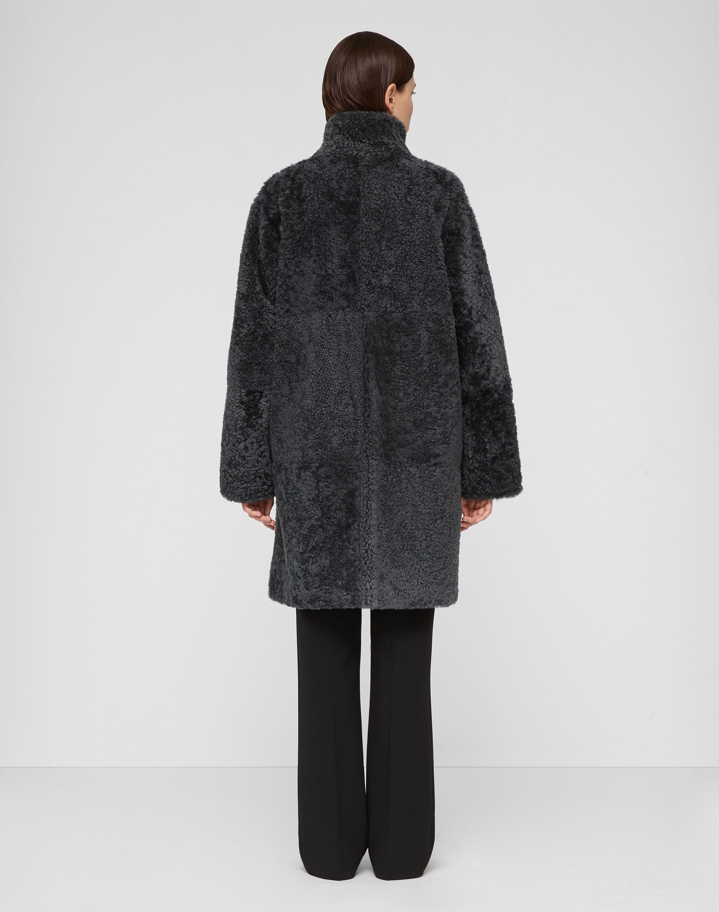 Wavy Shearling Reversible Coat