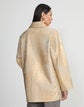 Gilded Lambskin Leather Oversized Swing Coat