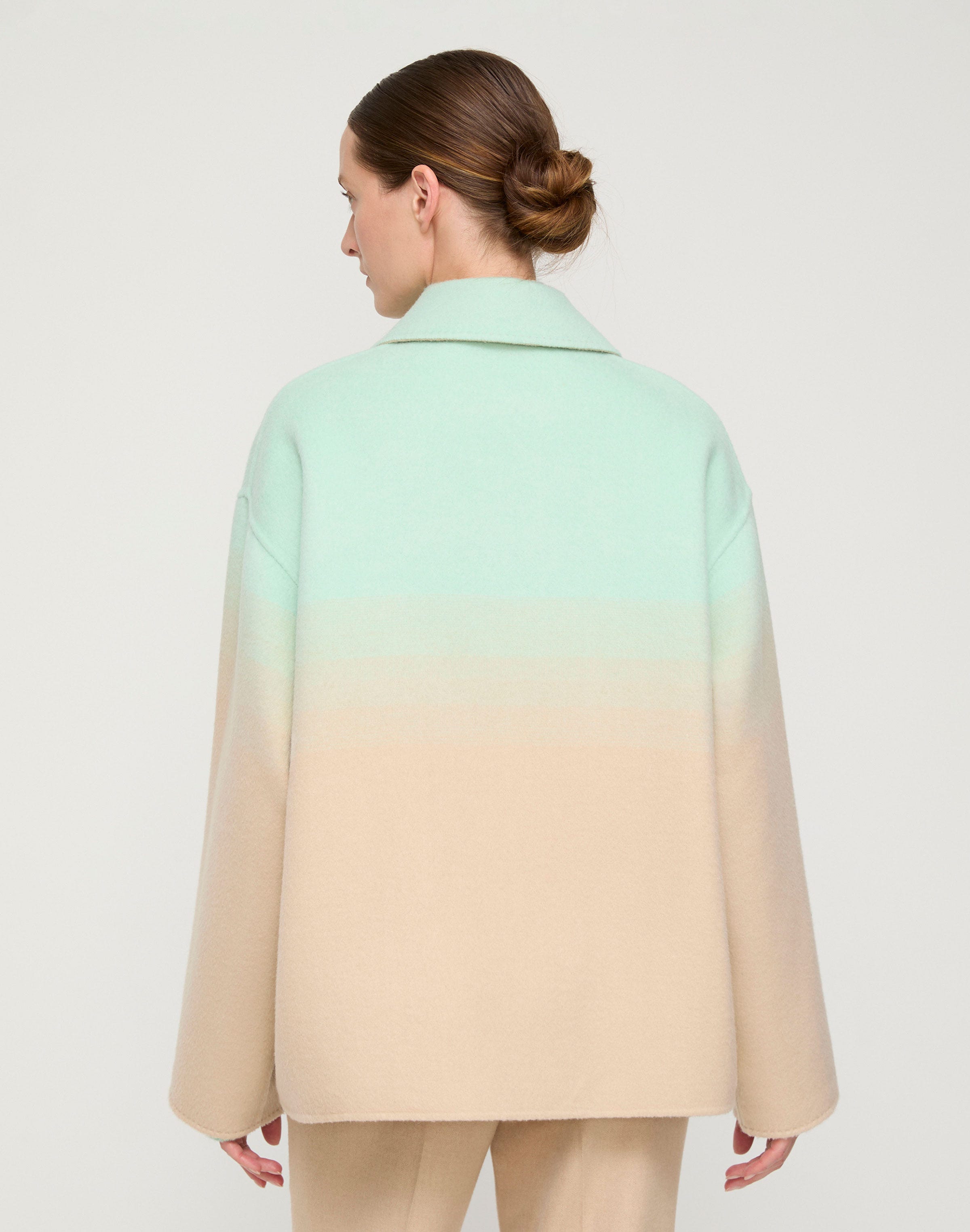 Wool-Cashmere Reversible Oversized Swing Coat