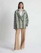 Metallic Donegal Plaid Car Coat