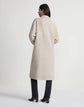 Responsible Wool-Cashmere Bouclé Funnel Collar Oversized Coat