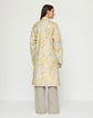 Pastel Dust Fringe Jacquard Open Front Coat