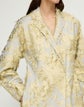 Pastel Dust Fringe Jacquard Open Front Coat