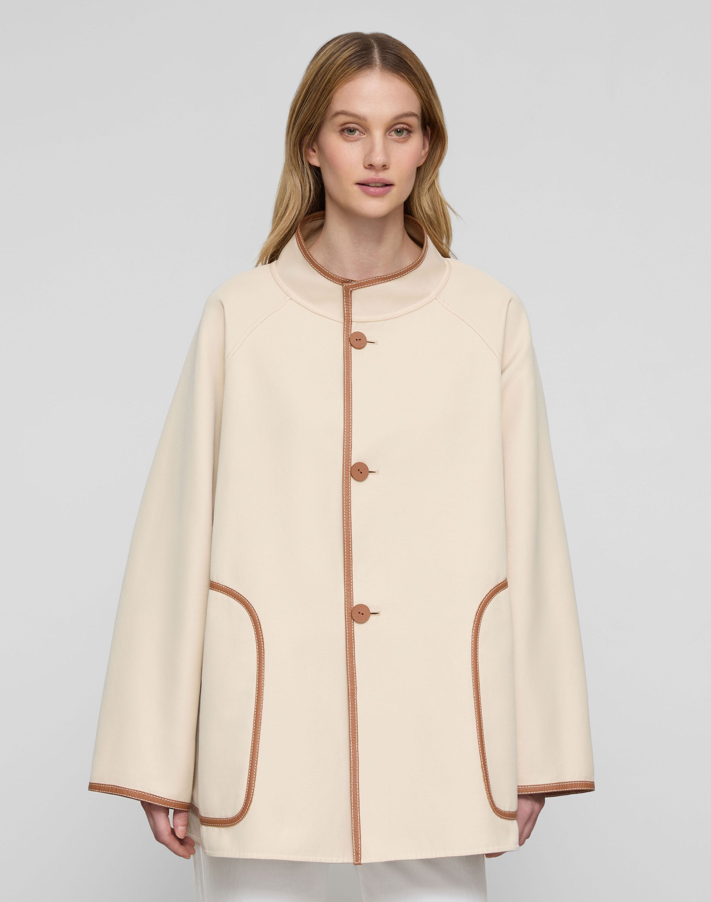 Cotton Double Face Reversible Oversized Car Coat