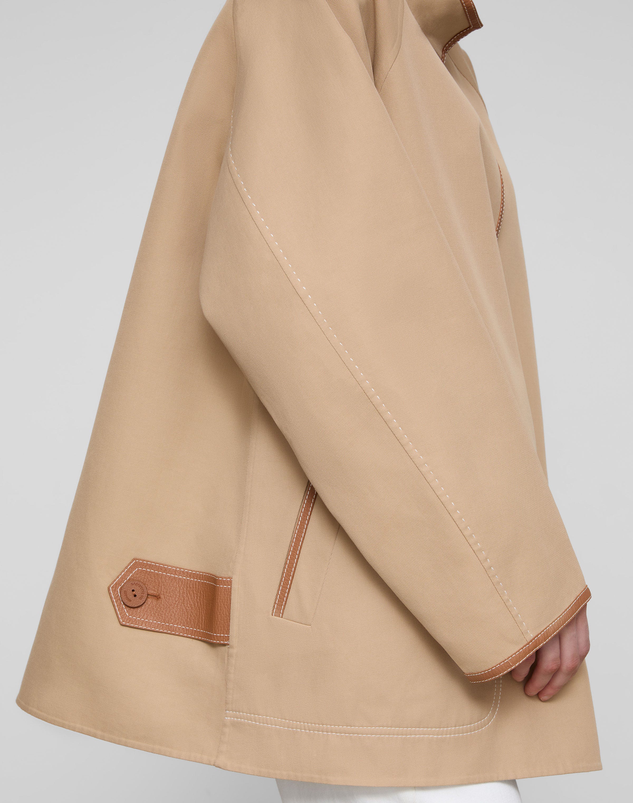 Cotton Double Face Reversible Oversized Car Coat