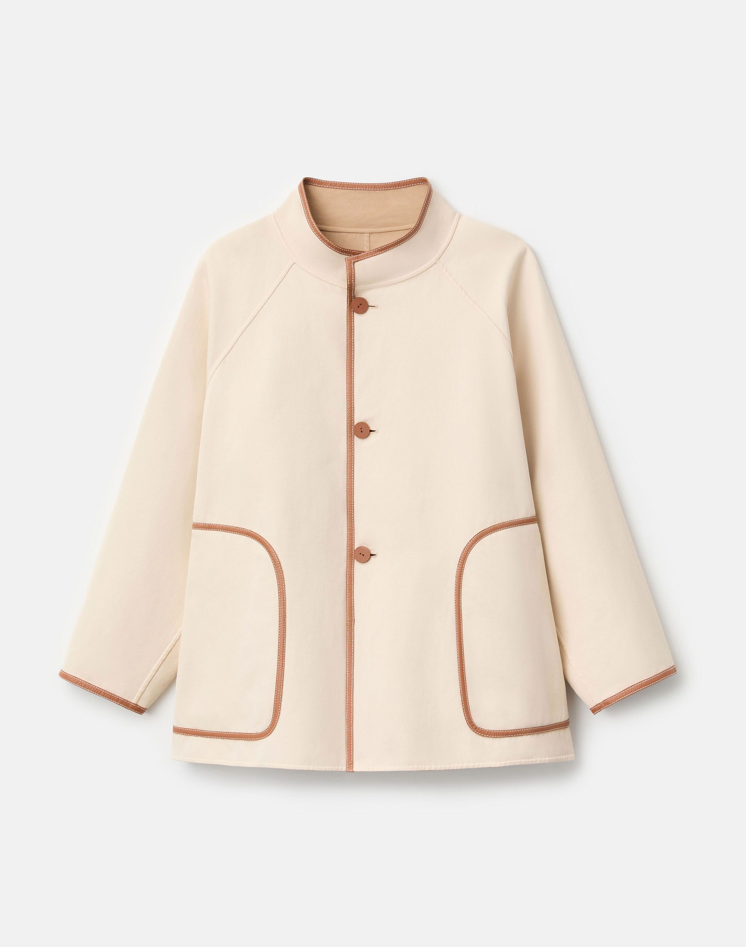 Cotton Double Face Reversible Oversized Car Coat