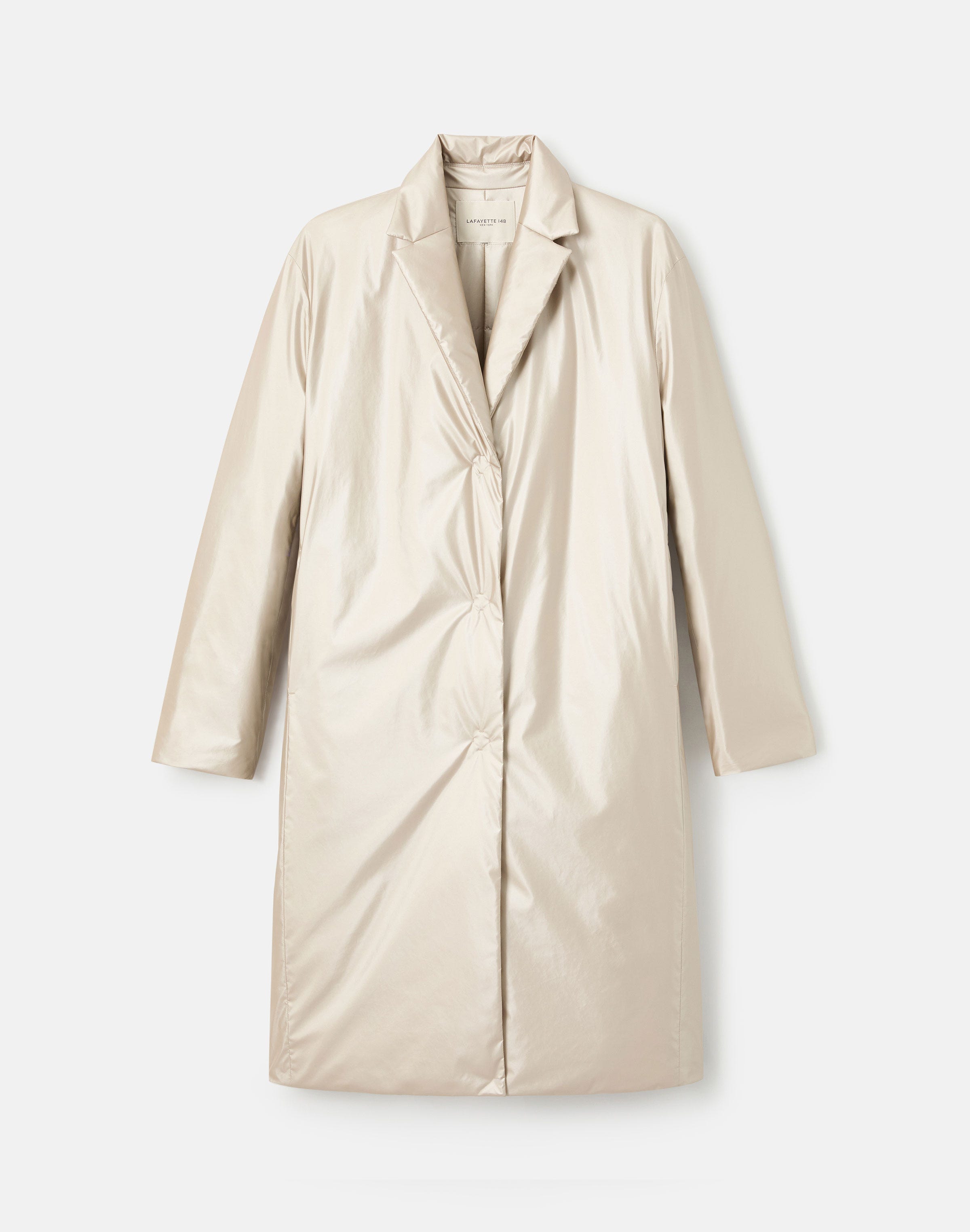 Pearlized Tech Quilted Puffer Coat