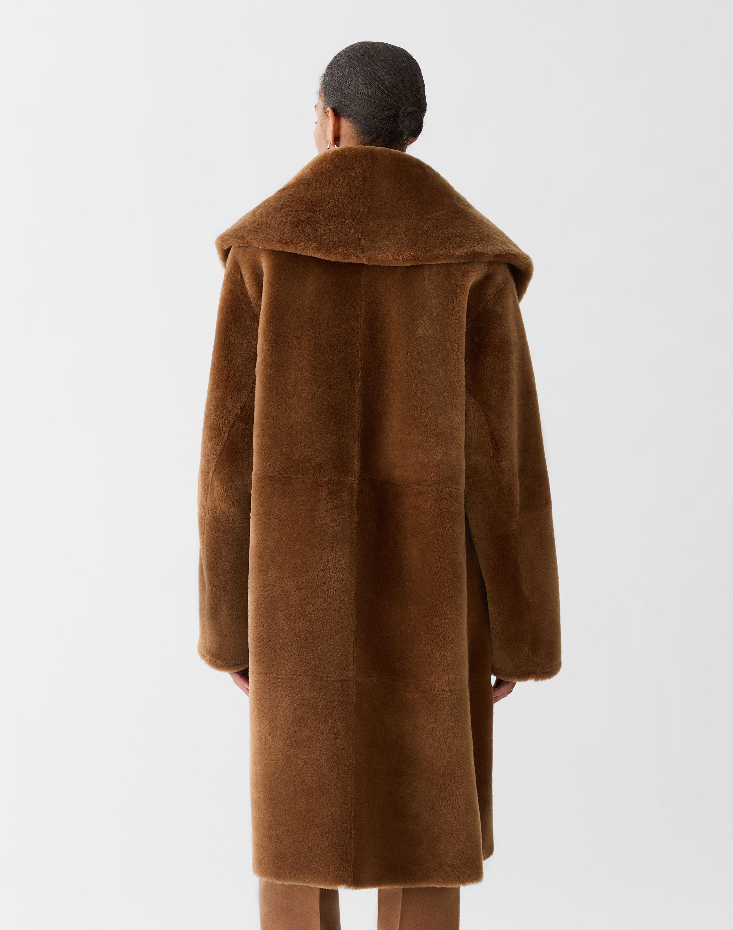 Merino Shearling Oversized Reversible Coat