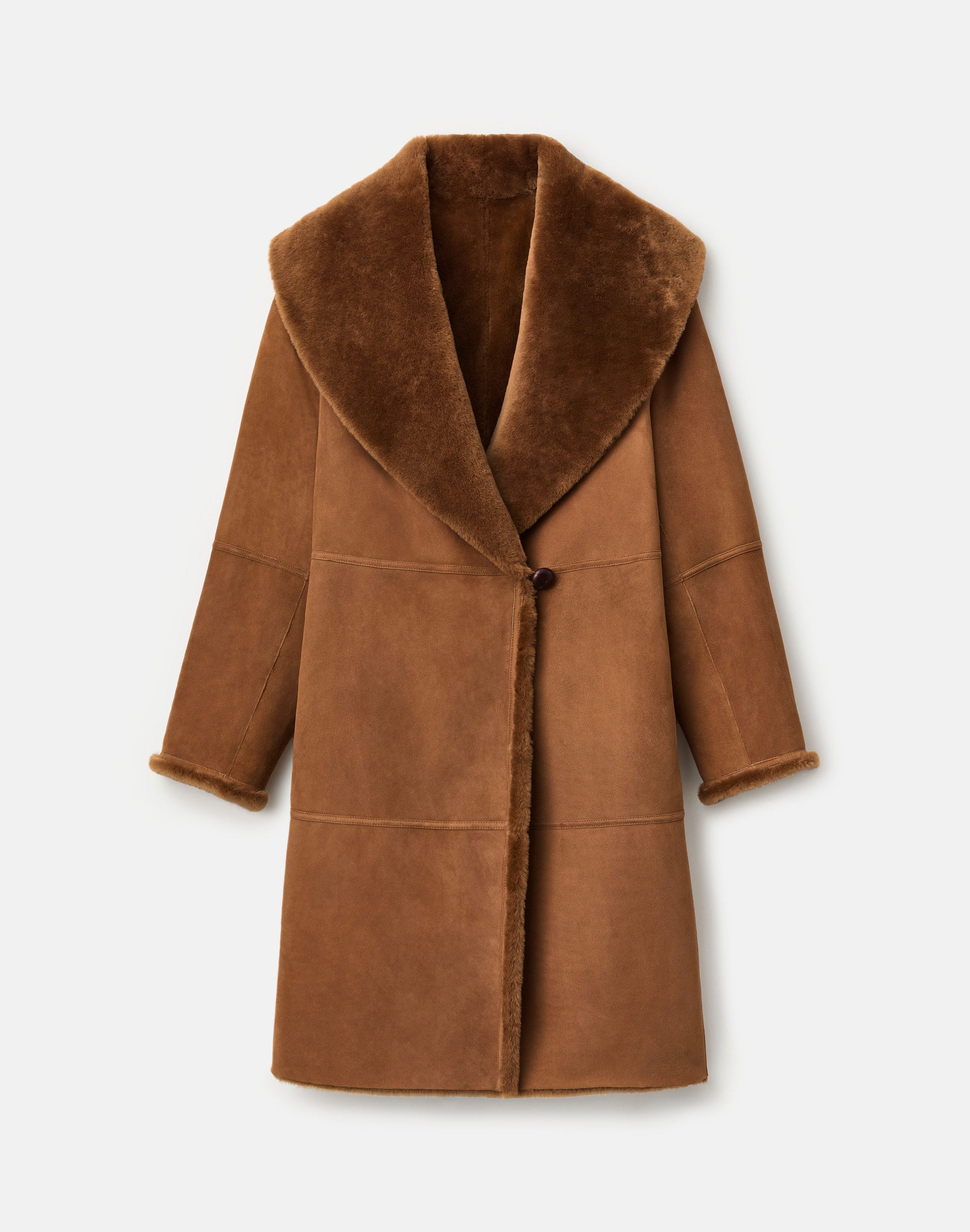 Merino Shearling Oversized Reversible Coat