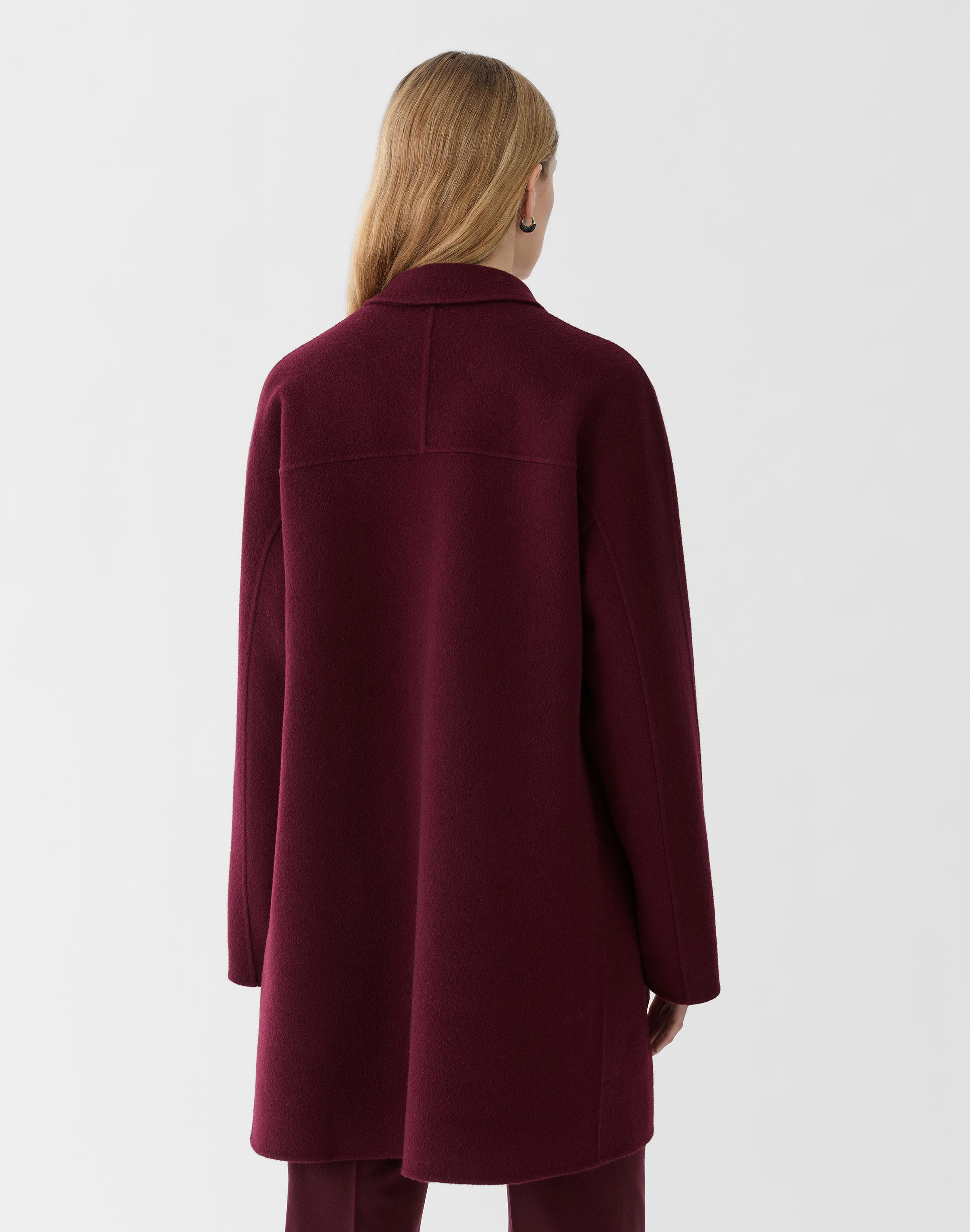 Plus-Size Wool-Cashmere Double Face Car Coat