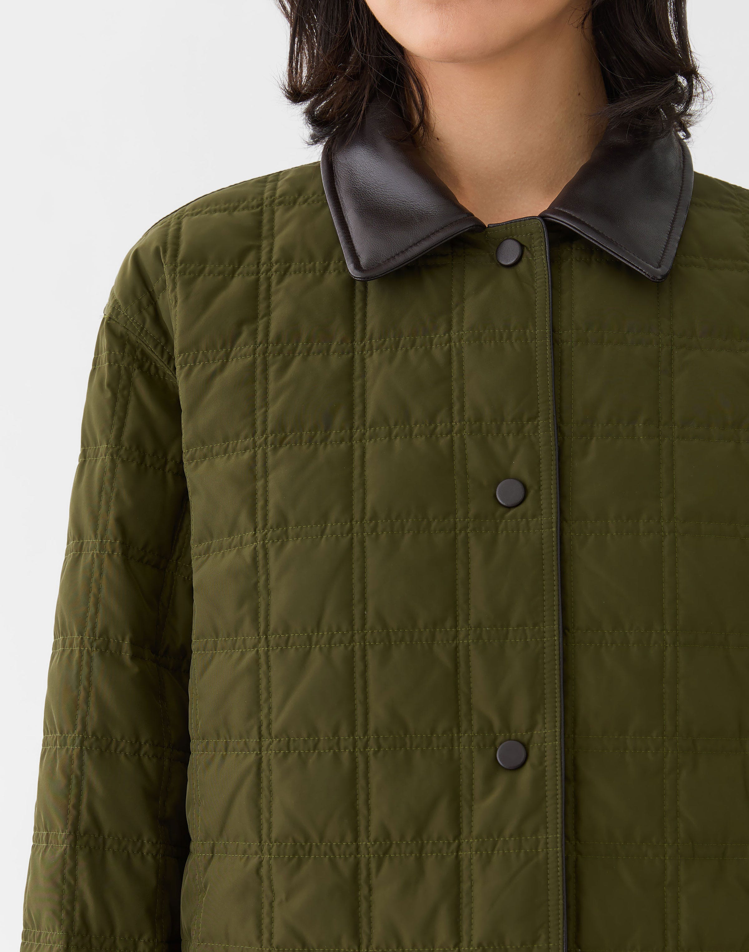 Micro Tech Twill Quilted Down Reversible Coat