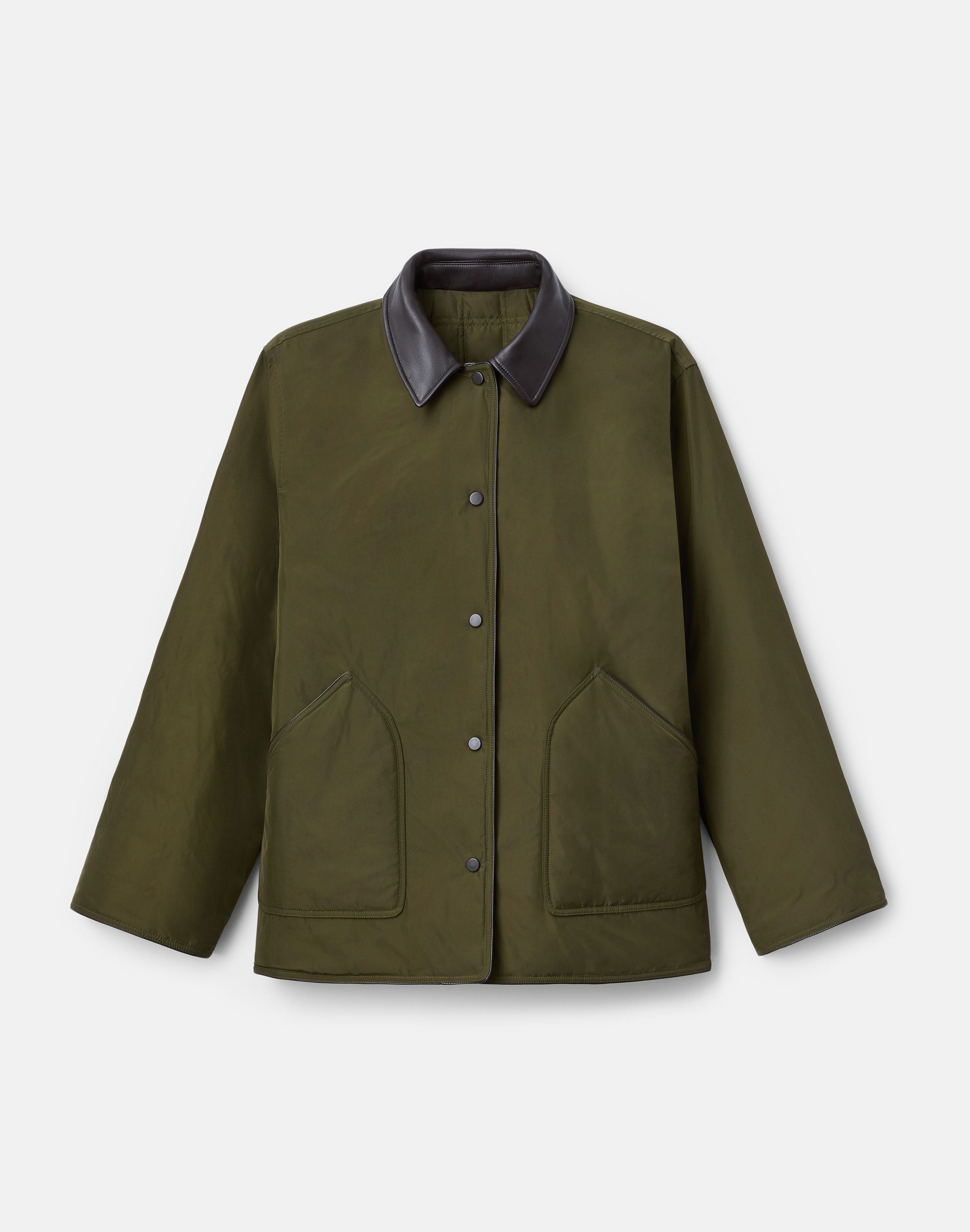 Micro Tech Twill Quilted Down Reversible Coat