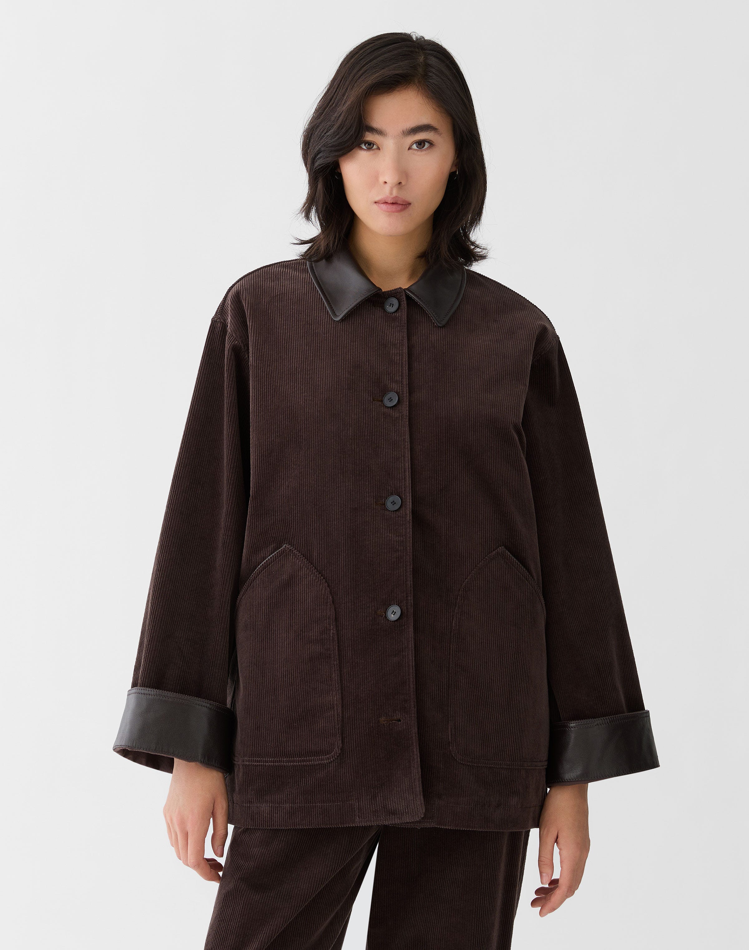 Cotton Corduroy Quilted Car Coat