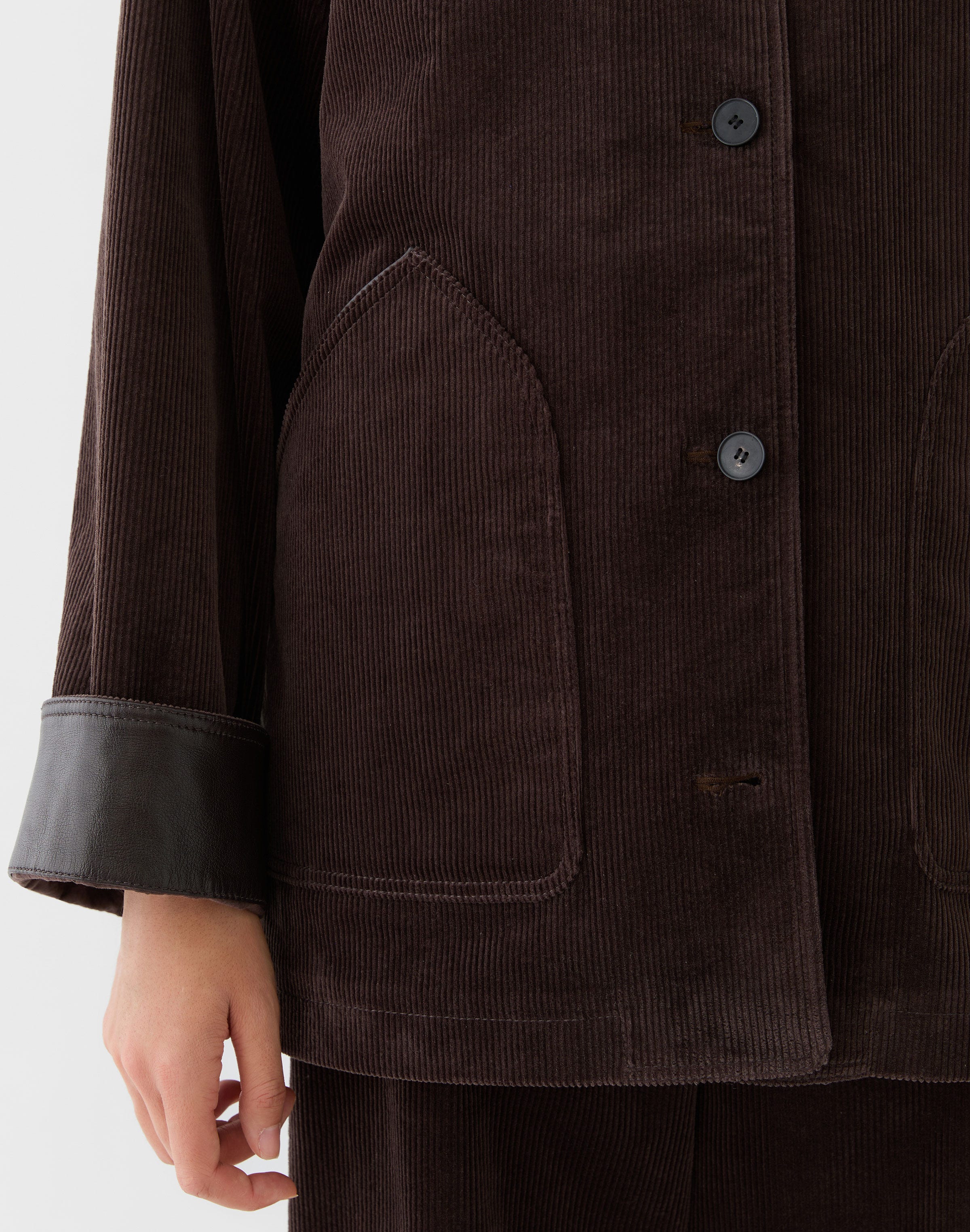 Cotton Corduroy Quilted Car Coat
