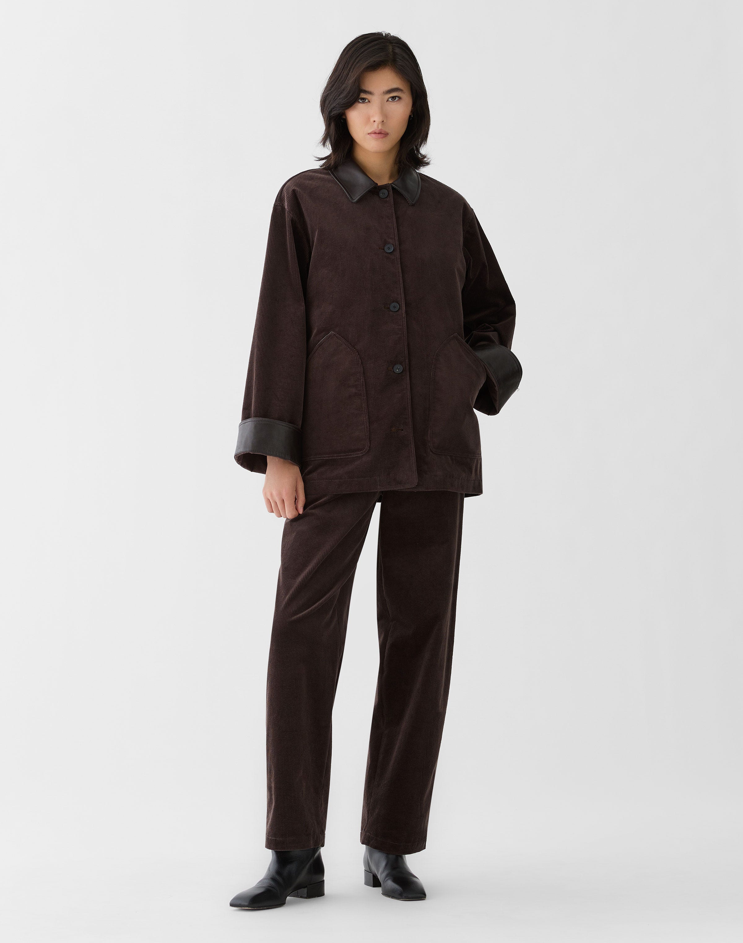 Cotton Corduroy Quilted Car Coat
