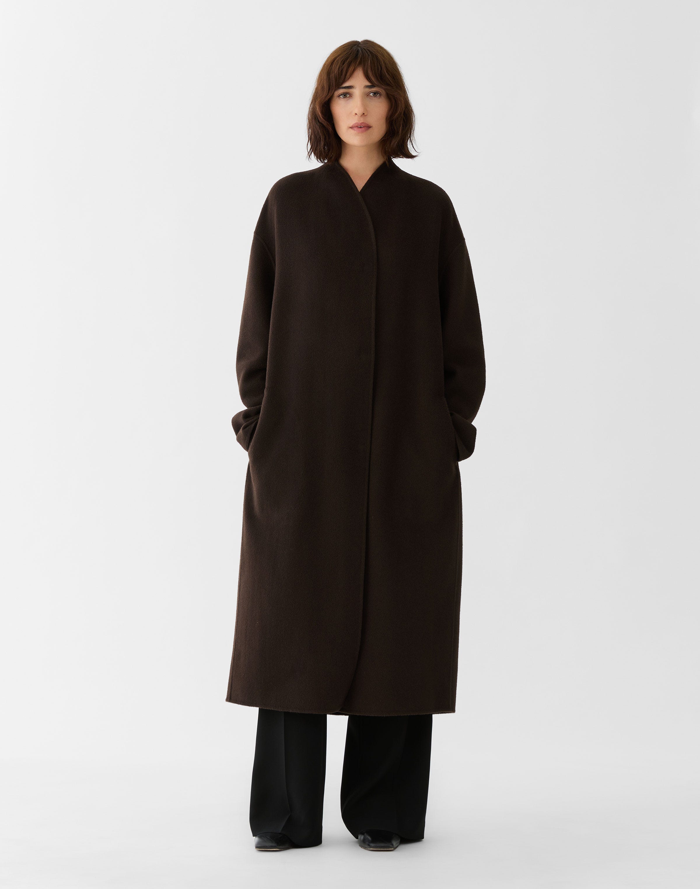 Cashmere Double Face Oversized Long Coat