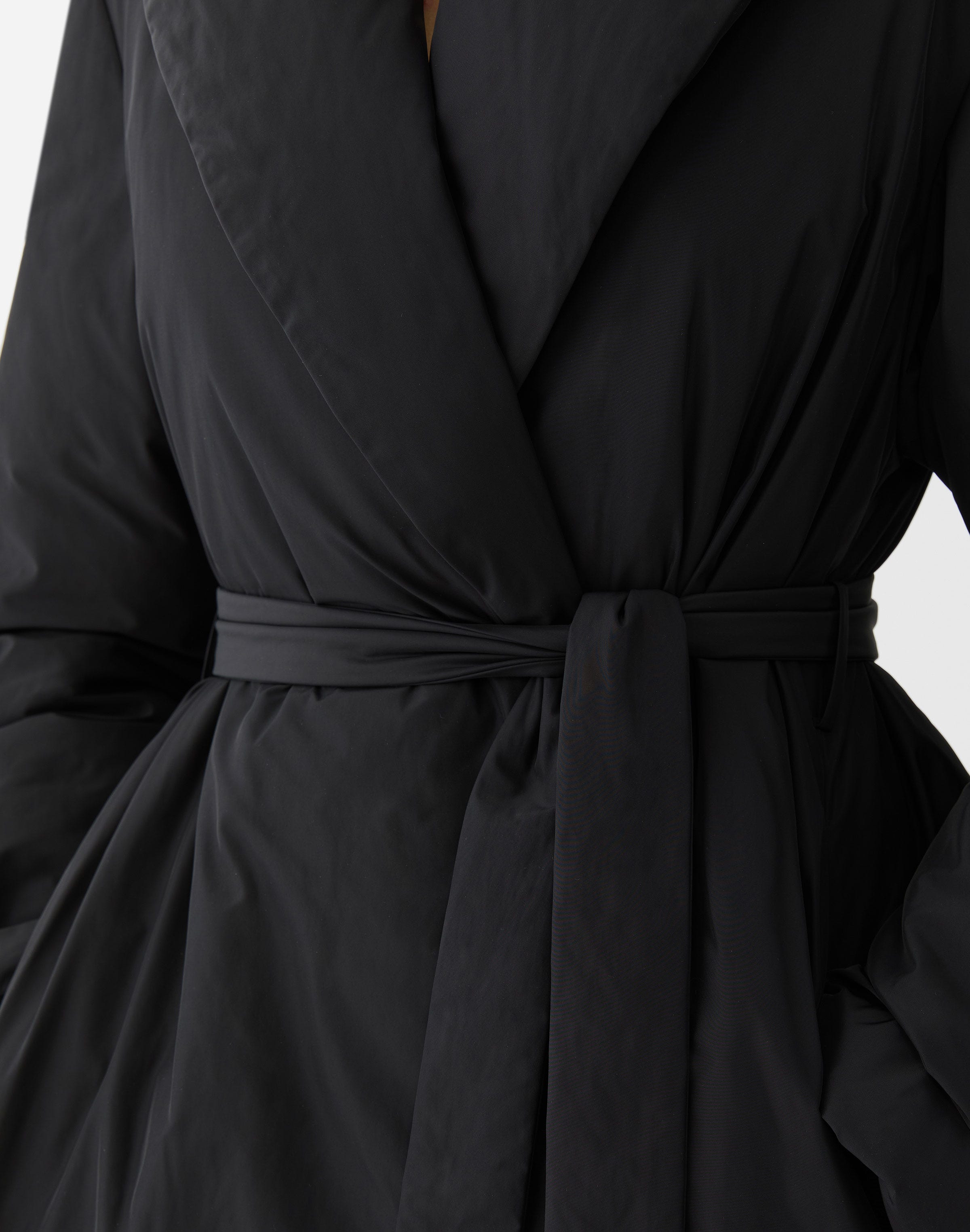 Micro Tech Twill Belted Down Coat