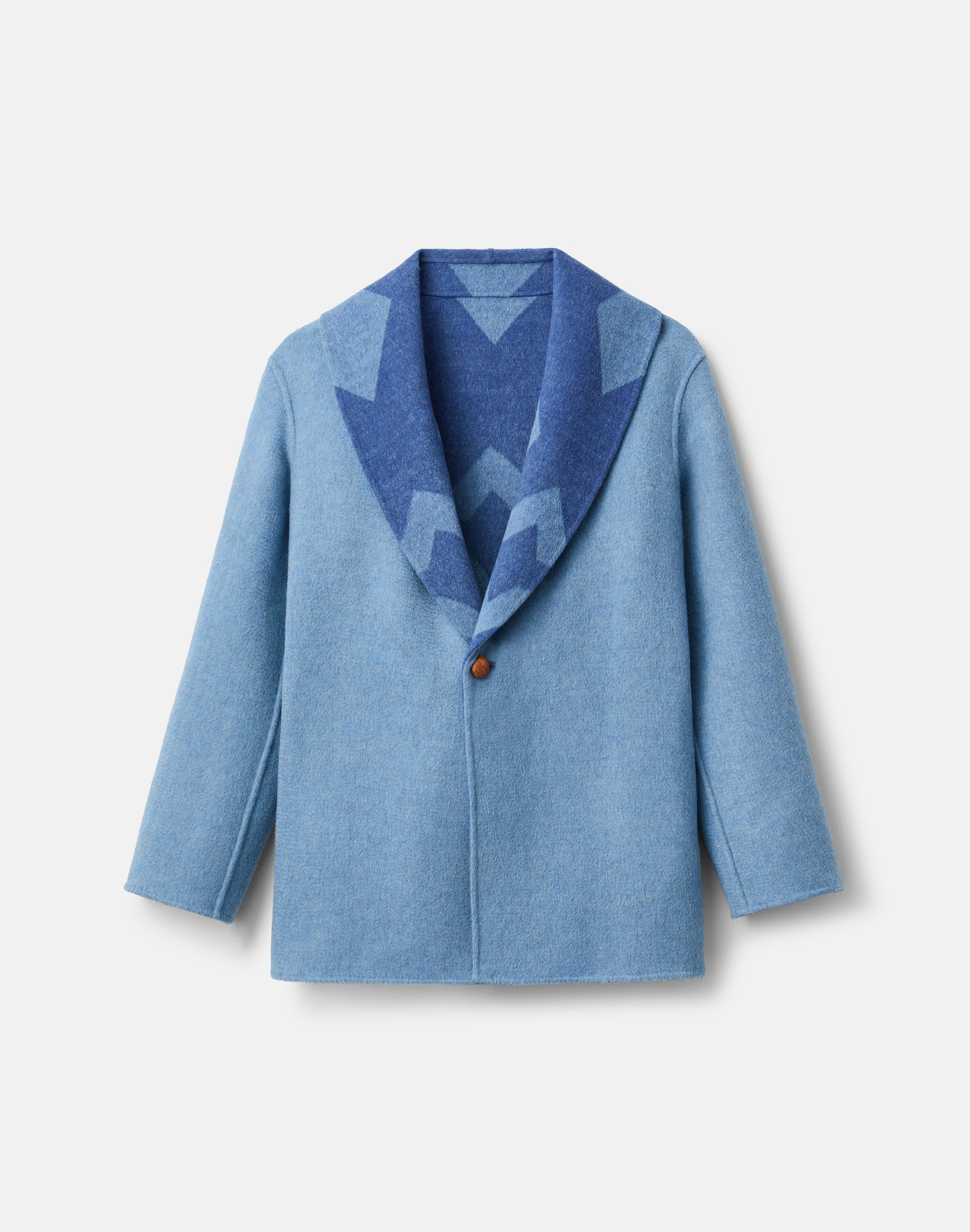 Geo Jacquard Double Face Reversible Short Coat